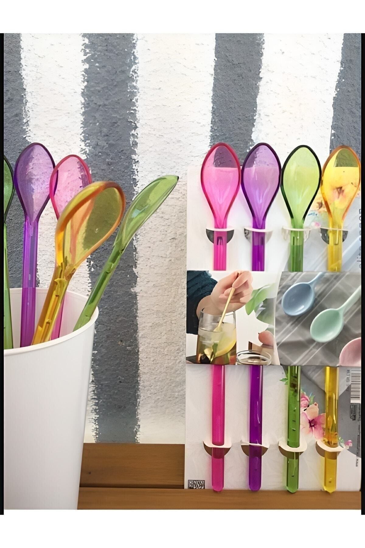 HB LİFE-Elite Long Spoon Set of 4 – Practical Use for Glass and Jar, Stylish Design 3
