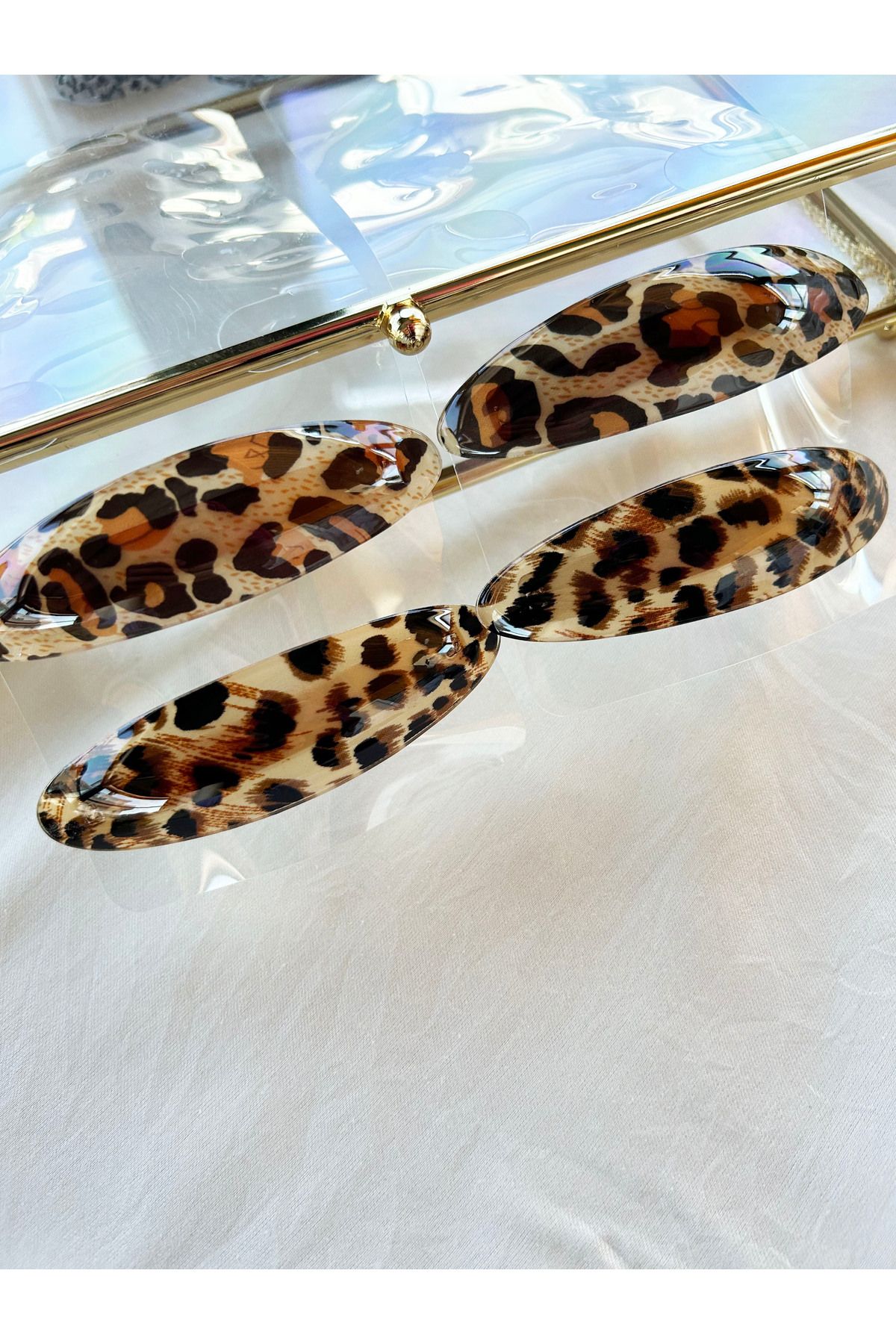 bossini Leopar Desenli 2 çift 4 adet Toka