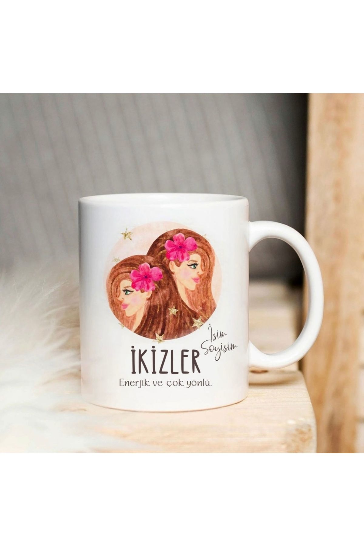 Cups Art Kişiye Özel İsim ve Burç Baskılı 1. Kalite Porselen Kupa Bardak