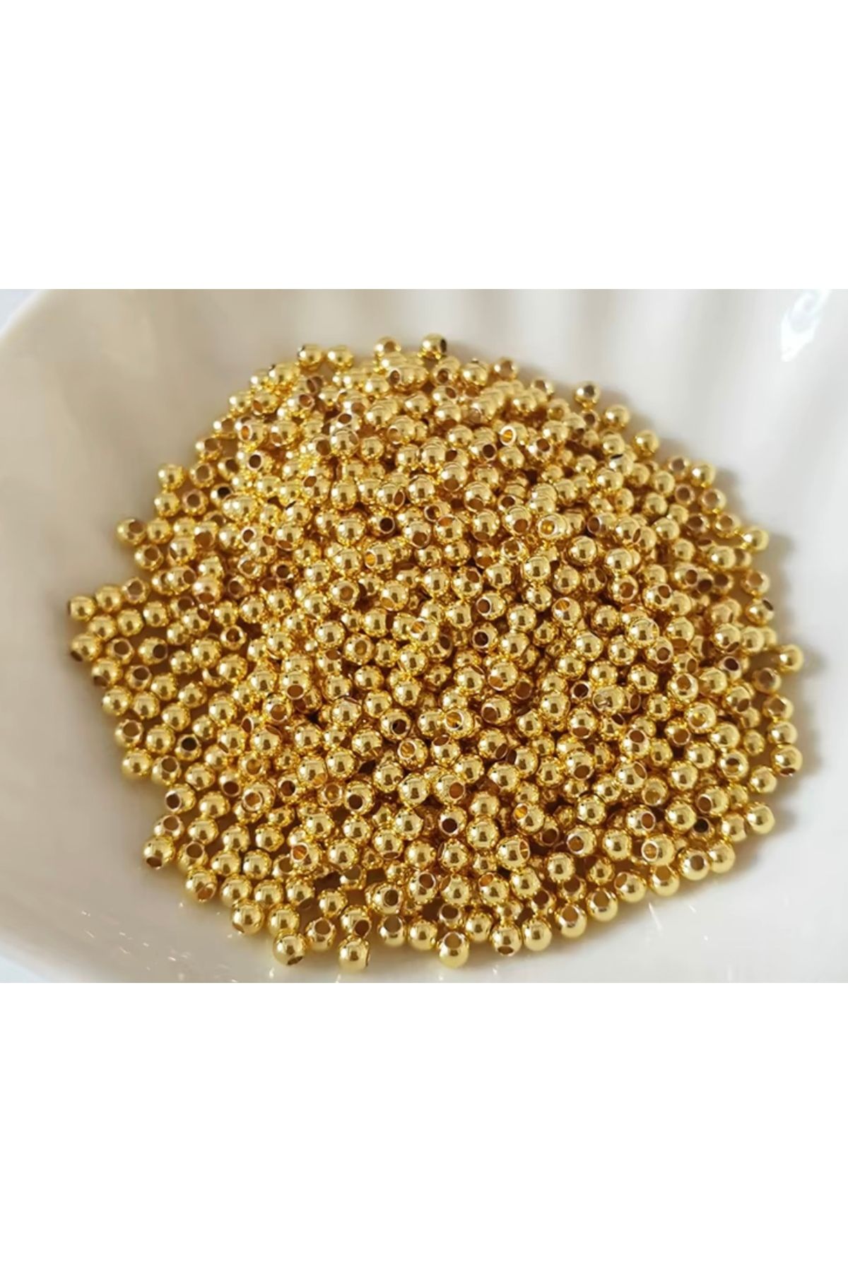 yiğit aksesuar Kararma Yapmaz Lak Kaplama 3 mm Metal Top Boncuk Ara Aparat 100 Adet
