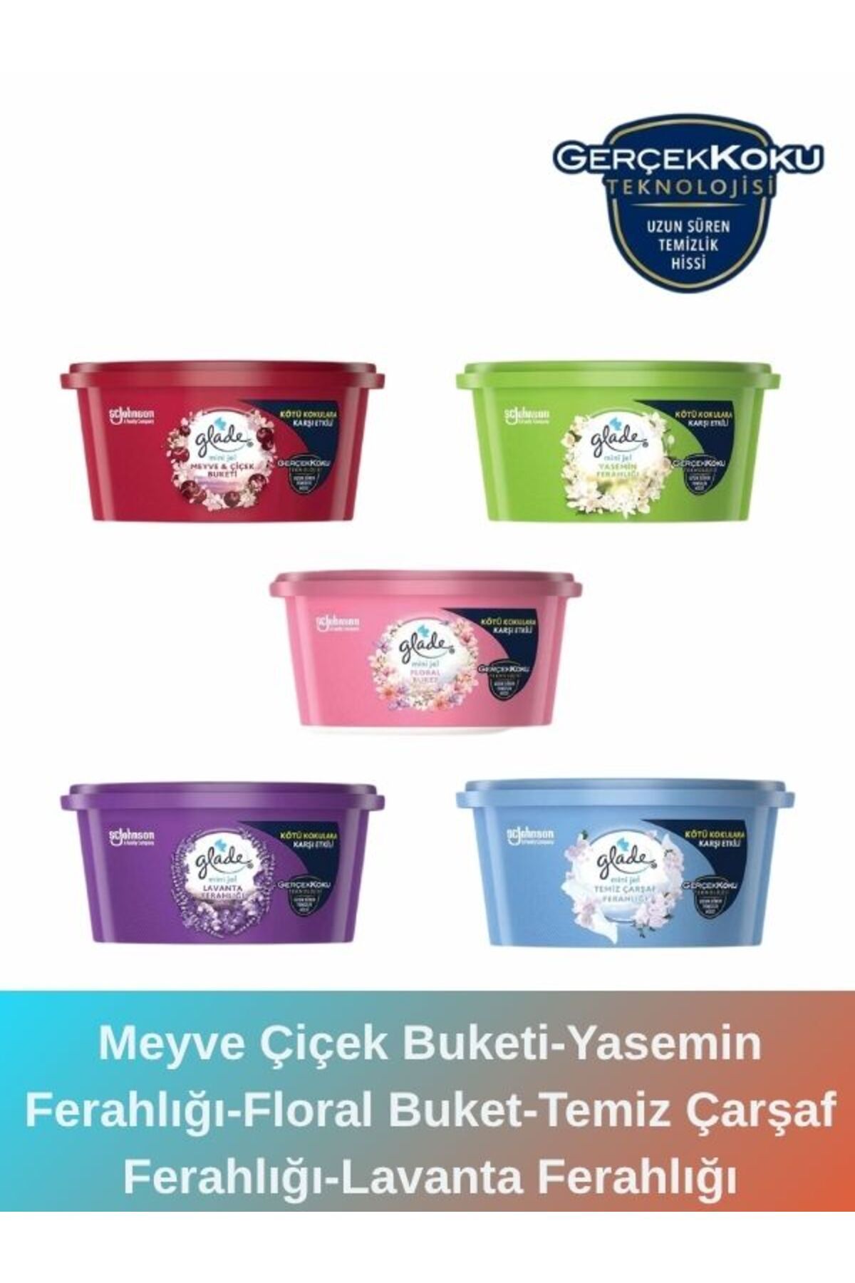 Glade Hava Tazeleyici Mini Jel Tüm Çeşitler 70 G X 5 Adet