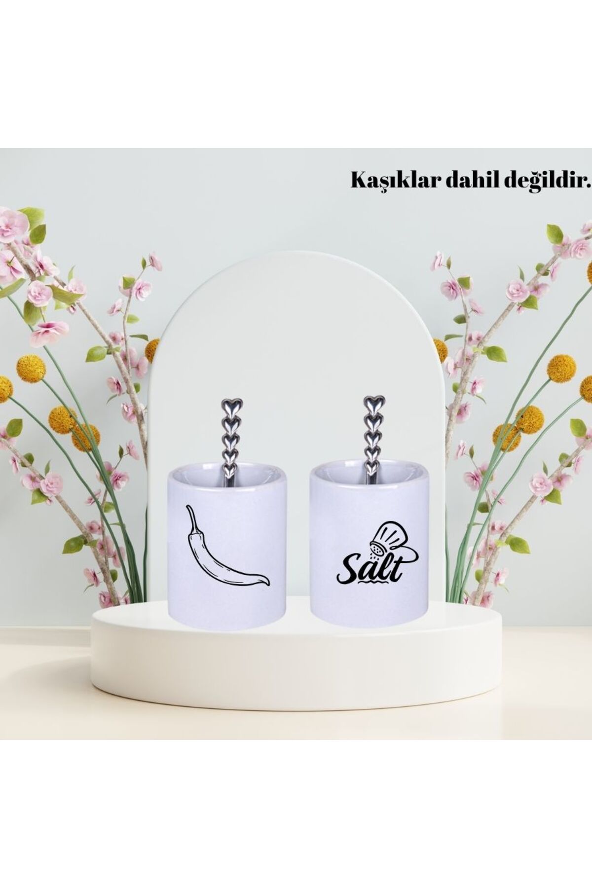 HediyesiBizden KİŞİYE ÖZEL İSİM RESİM BASKILI KULPSUZ İKİLİ FİNCAN SETİ