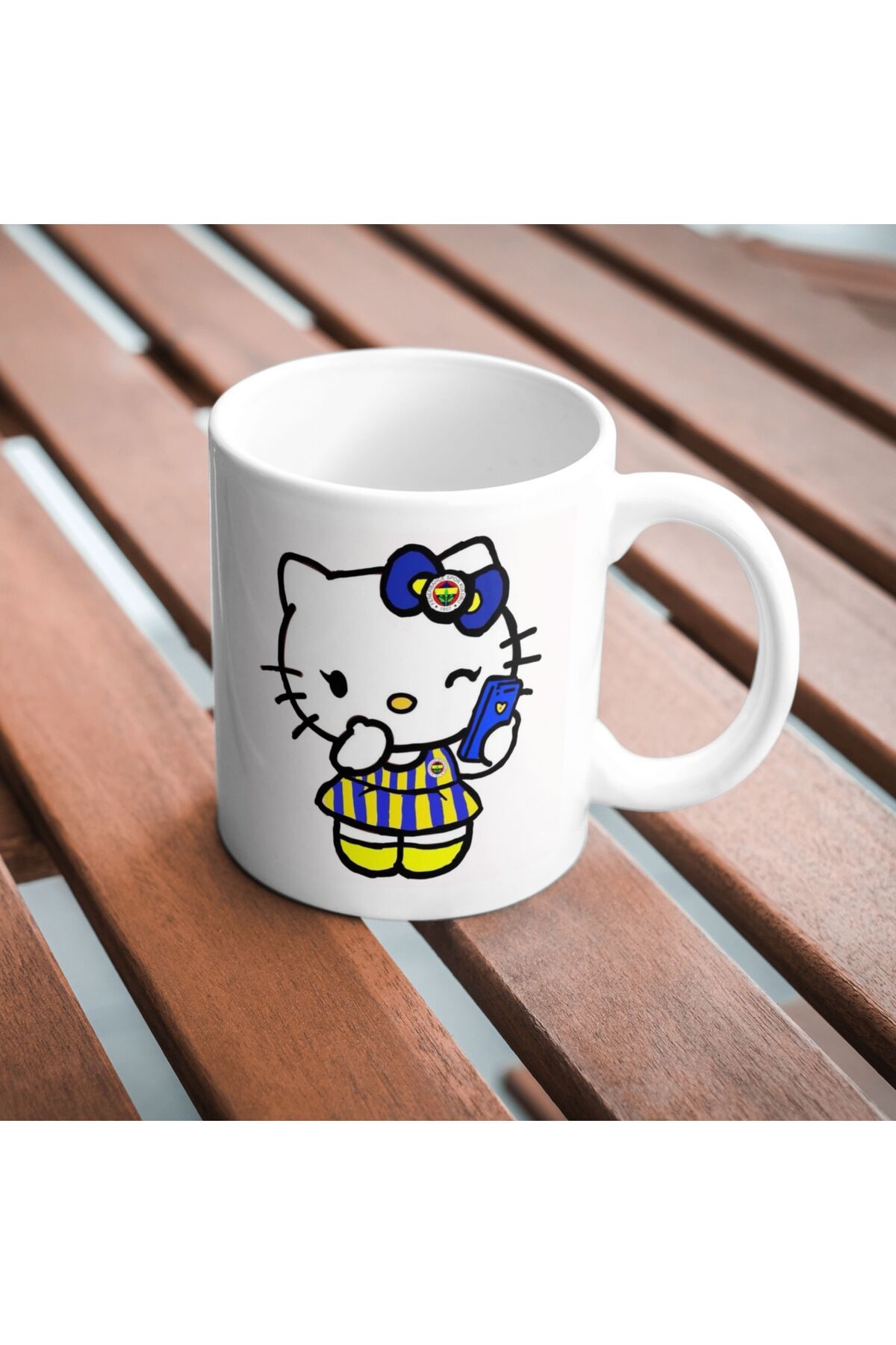 freyja design taraftar hello kitty çift taraflı kupa bardak