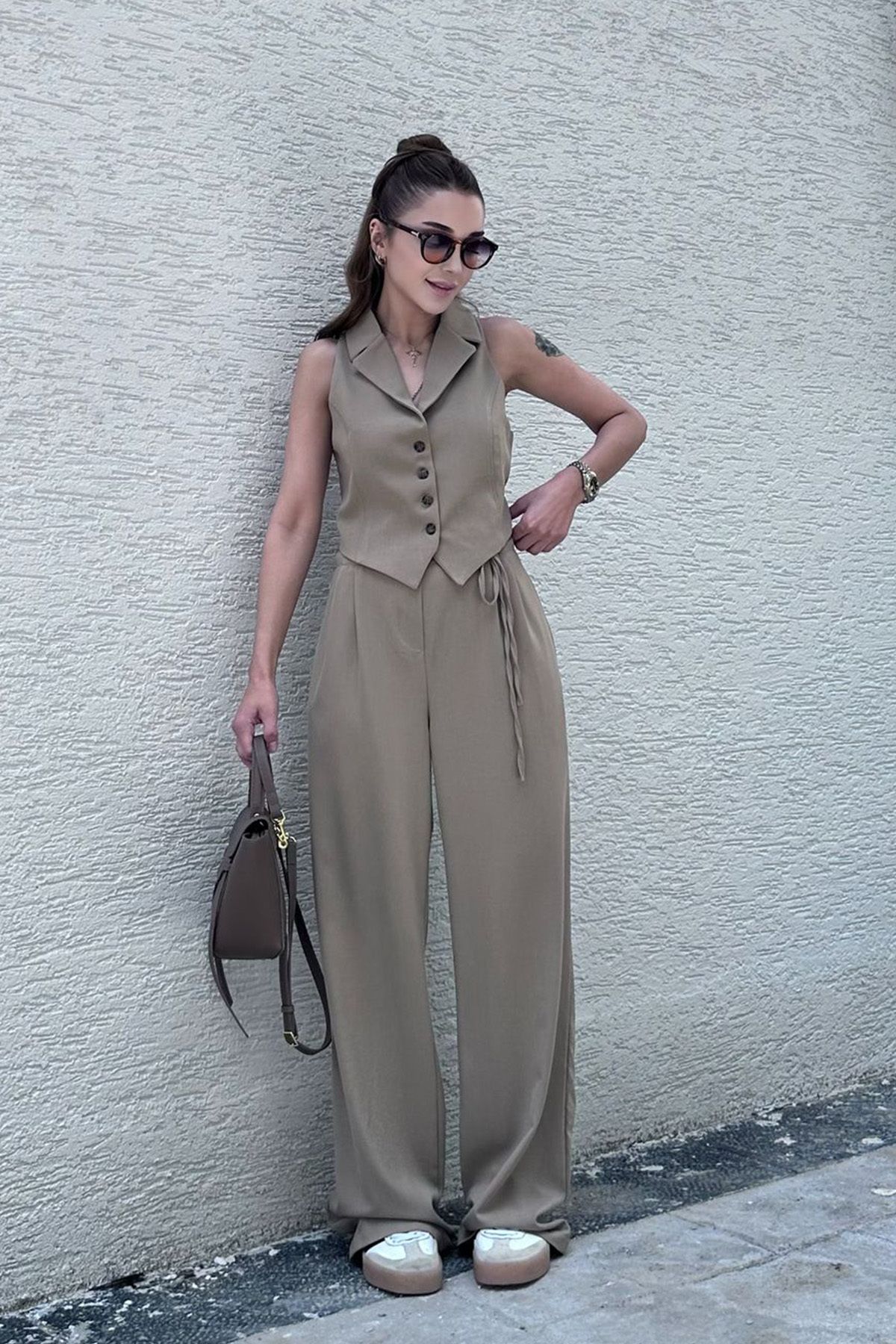 Modamesta Carine Kamel Premium Tasarım Pantolon