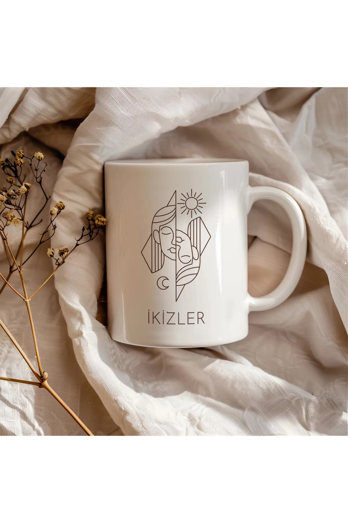 Cups Art Kişiye Özel Burç Tasarımlı 1. Kalite Porselen Kupa Bardak