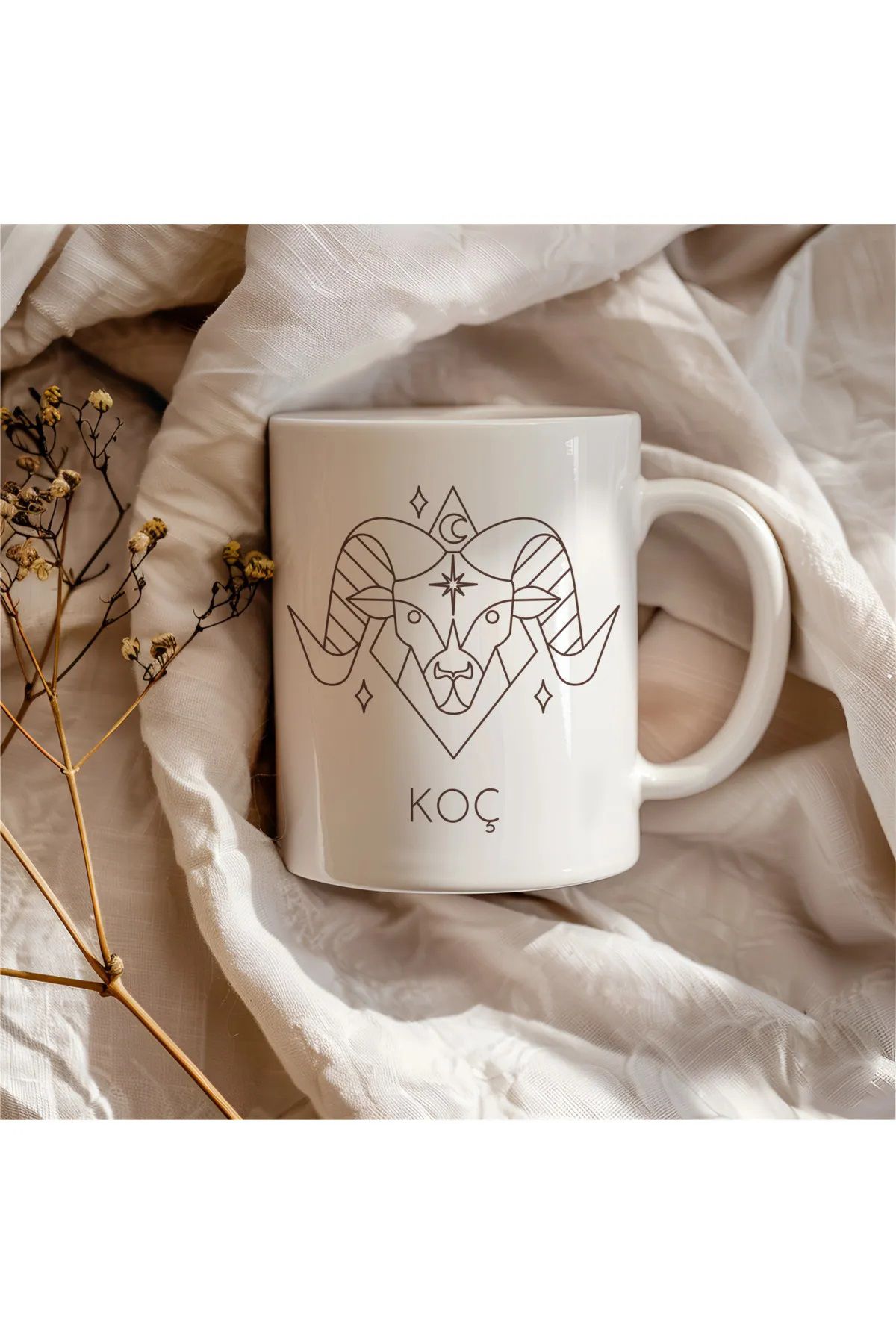Cups Art Kişiye Özel Burç Tasarımlı 1. Kalite Porselen Kupa Bardak