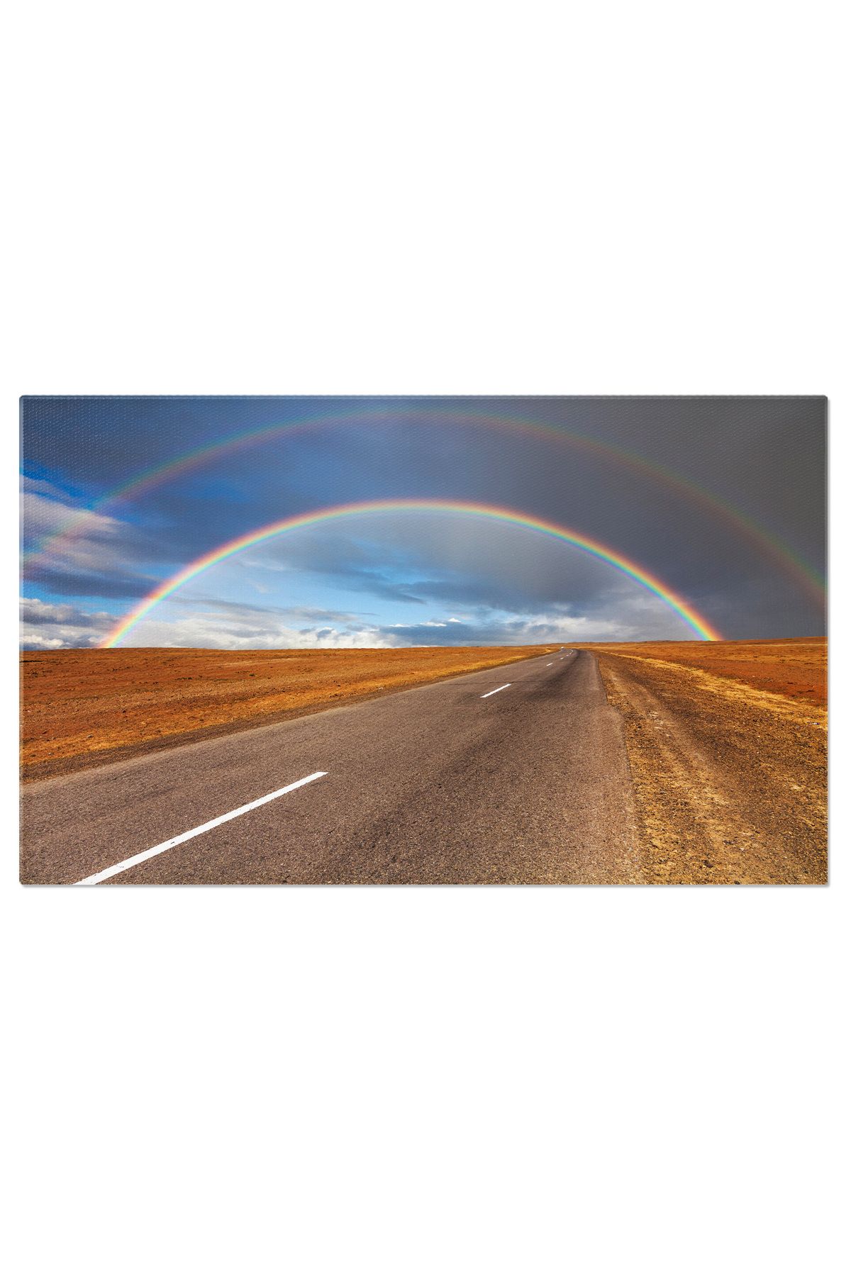 StoryGift Romania Tablou Canvas: Minunea Unui Curcubeu In Desertul Arid - Calea Colorata Intr-o Zi Luminoasa - 40 x 25