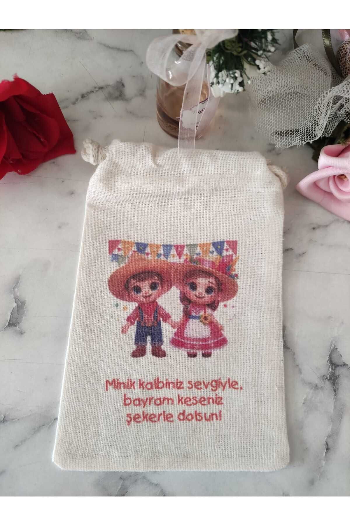 adilstore Bayram Kesesi 10 ADET (10x15cm-Ham Bez Üzerine Sublimasyon Baskı)