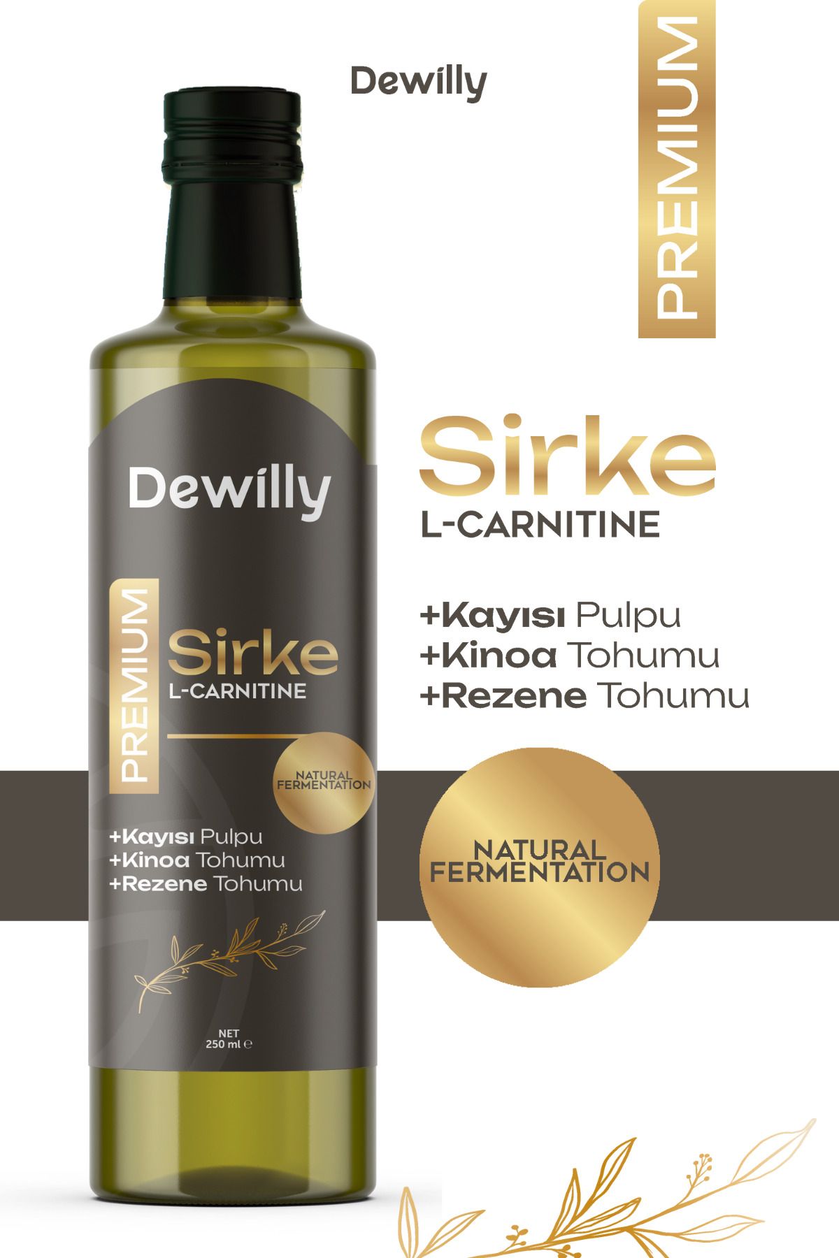 Dewilly PREMIUM L-CARNITİNE İÇERİKLİ DETOX SİRKESİ 250ML