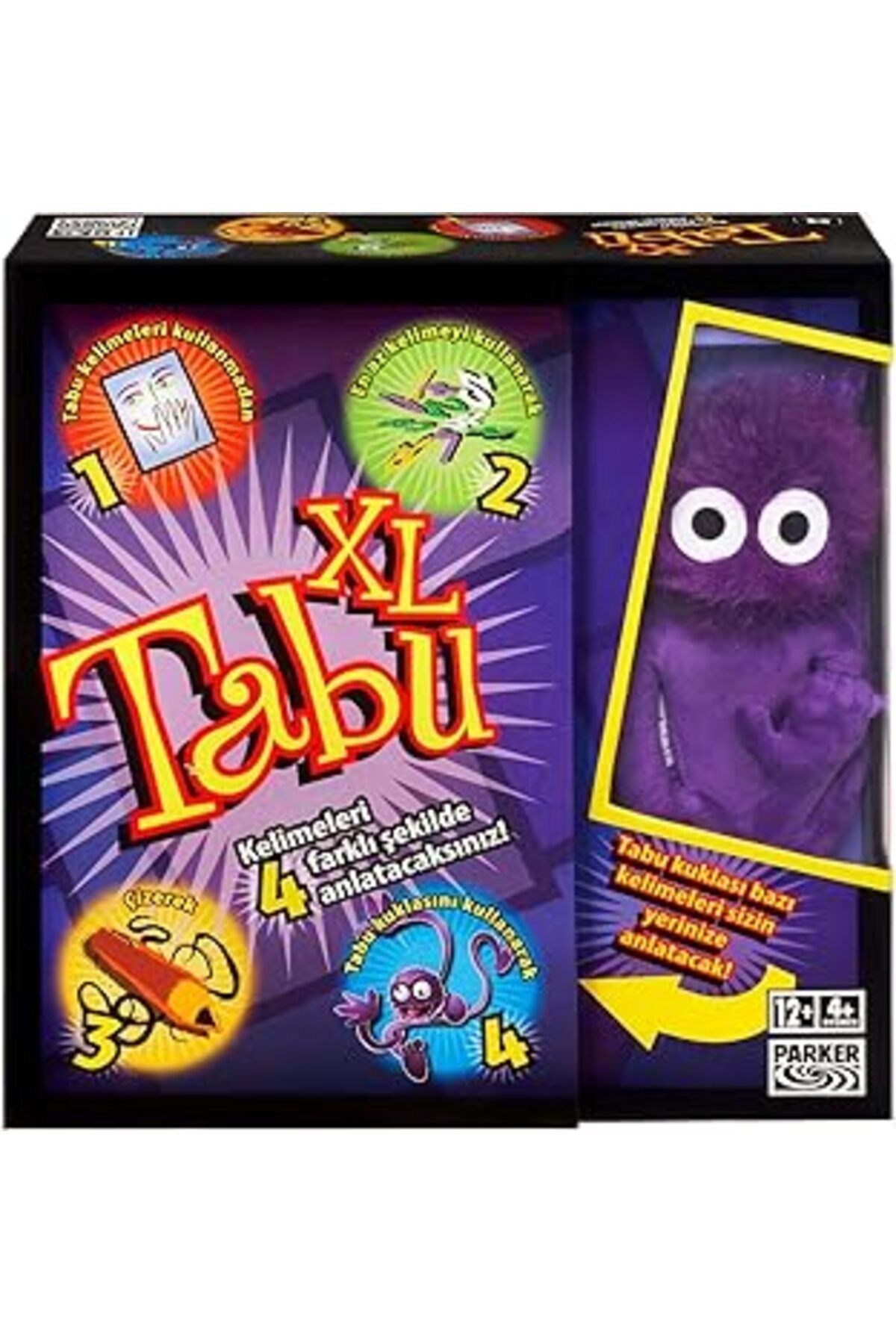 DENİZBİLİŞİM Hasbro Gaming Tabu Xl Kutu Oyunu, 4 Farklı Oyun Alternatifi, Klasik Oyunun Yanı Sıra Çizerek, Tabu