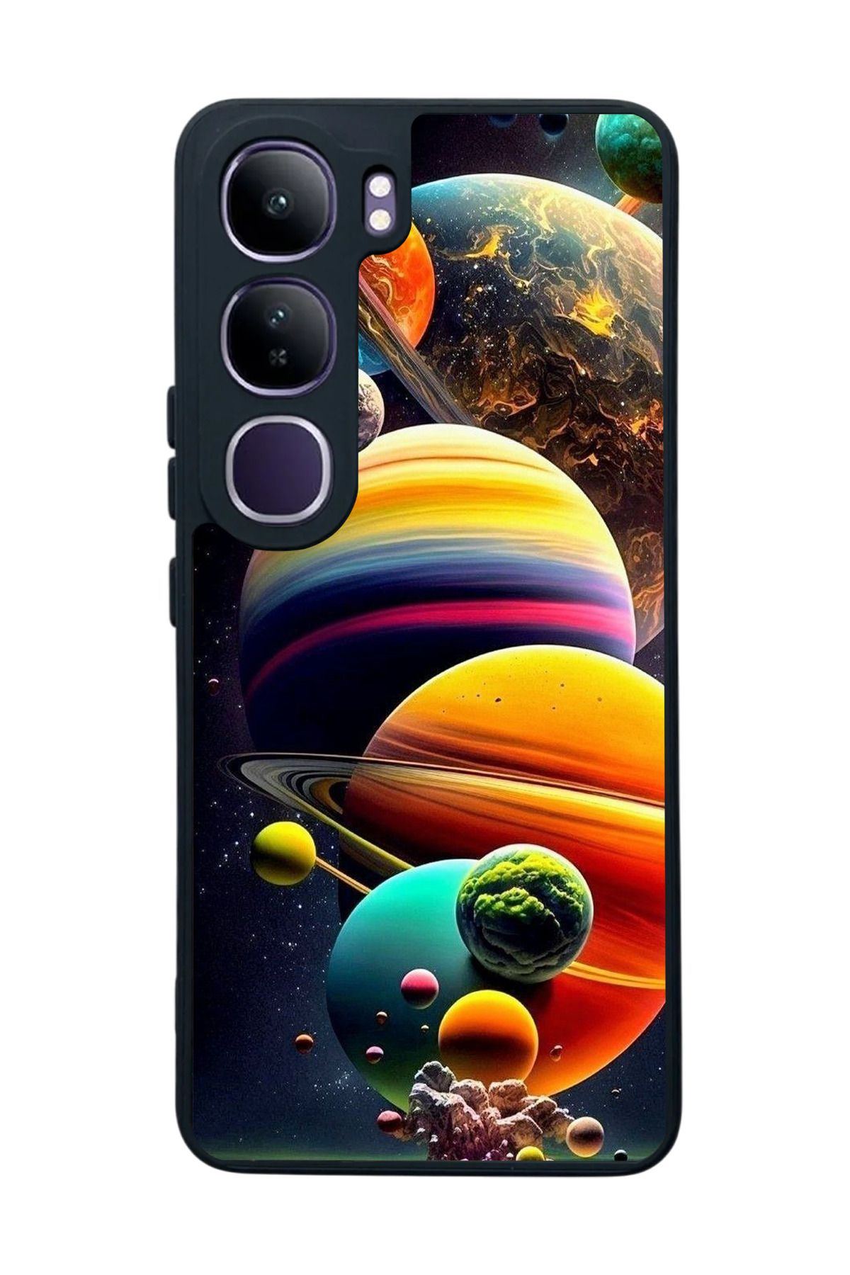BGAKSESUAR Vivo V40 Lite Uyumlu Mat Siyah Kılıf – Yumuşak Silikon, Koruyucu, Şok Emici Kapak