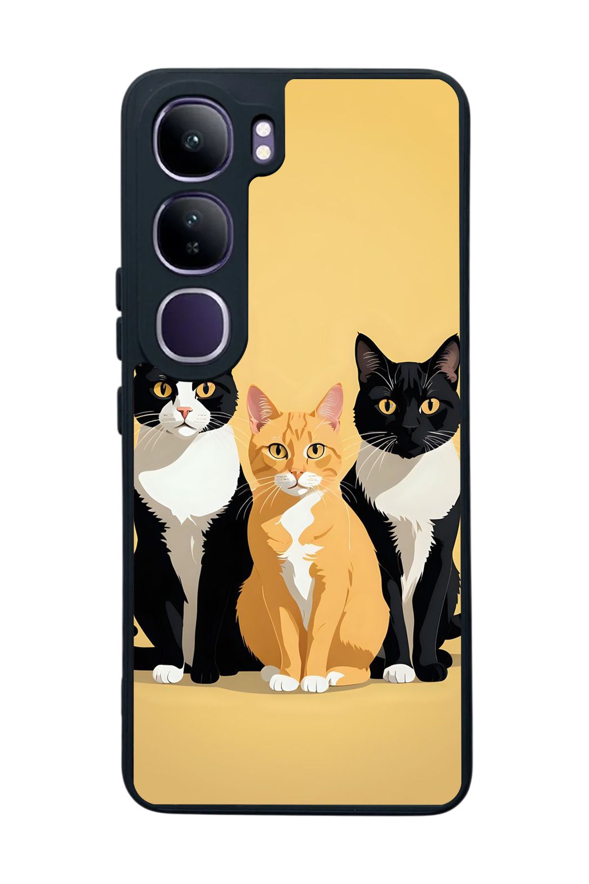 BGAKSESUAR Vivo V40 Lite Uyumlu Mat Siyah Kılıf – Yumuşak Silikon, Koruyucu, Şok Emici Kapak