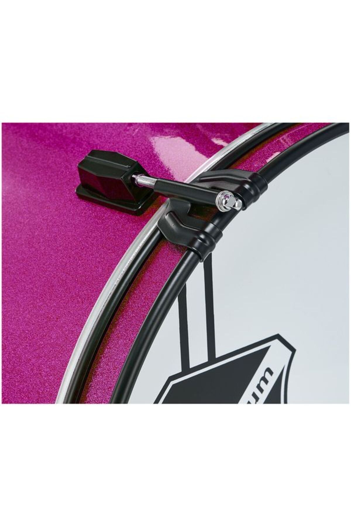 Millenium-Millenium Youngster Drum Set Pink Spkl Kids Drum Set 8
