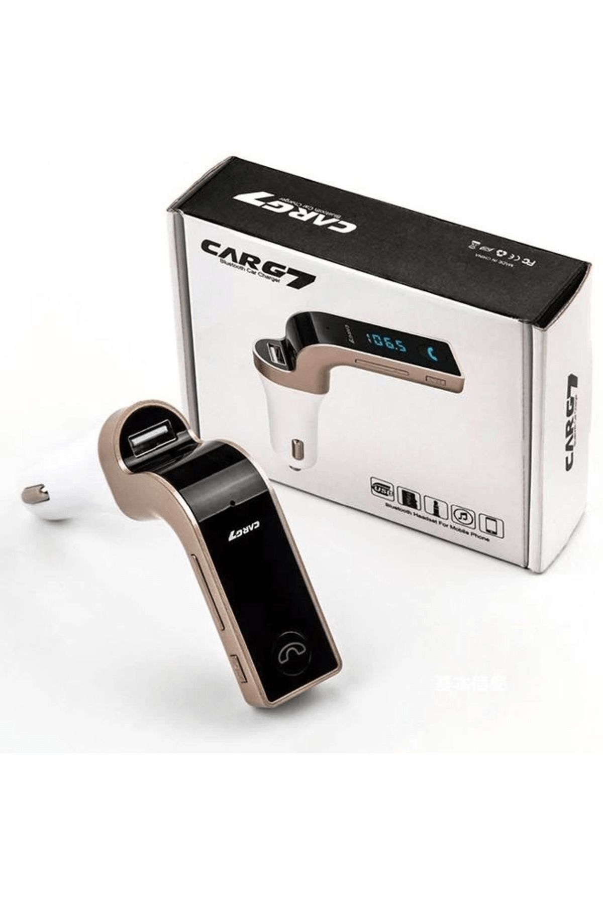 melfxxl eticaret Carg7 Bluetooth Araç Fm Transmitter Usb Girişli ( Lisinya )