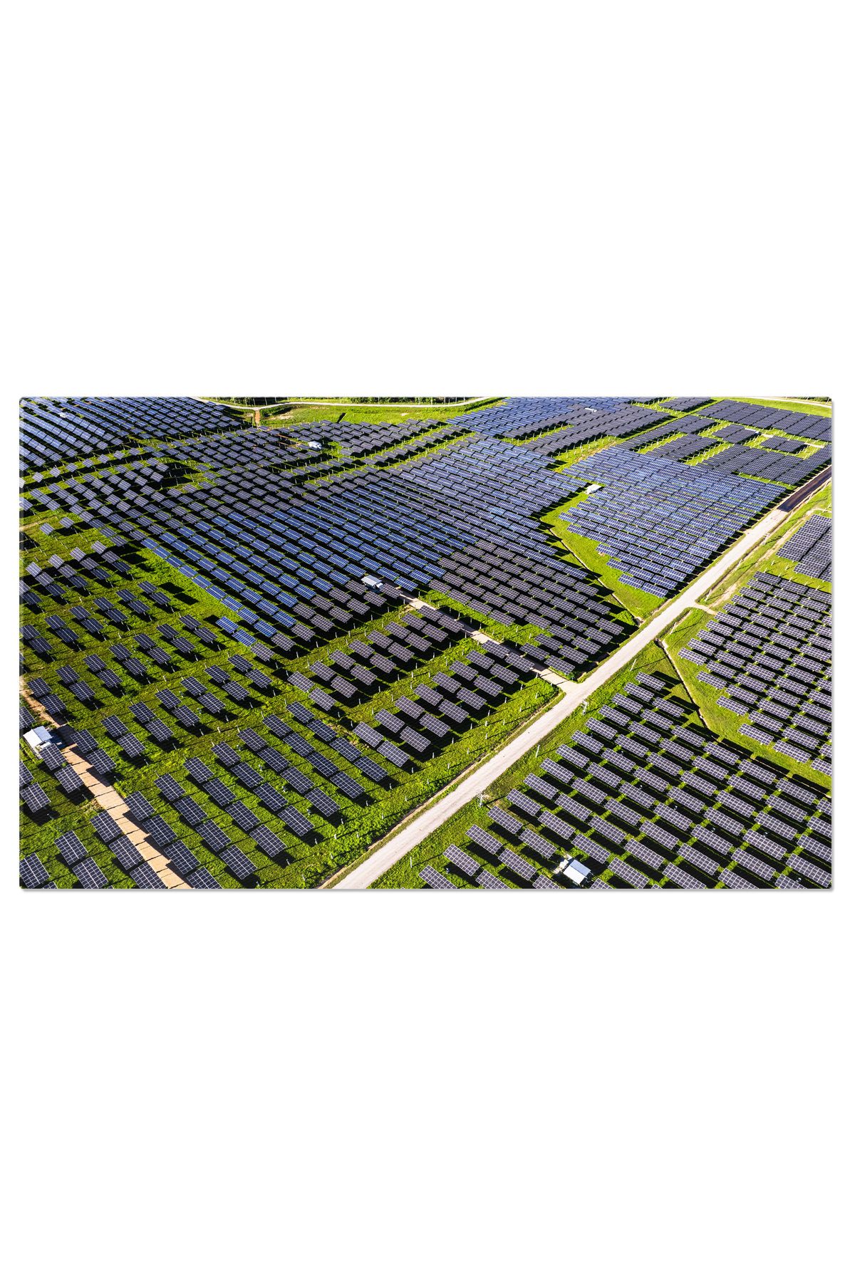 StoryGift Romania Tablou Canvas Panou Solar Fotovoltaic, Vedere Aeriana, Energie Regenerabila, Ecologica 4677 - 40 x 25