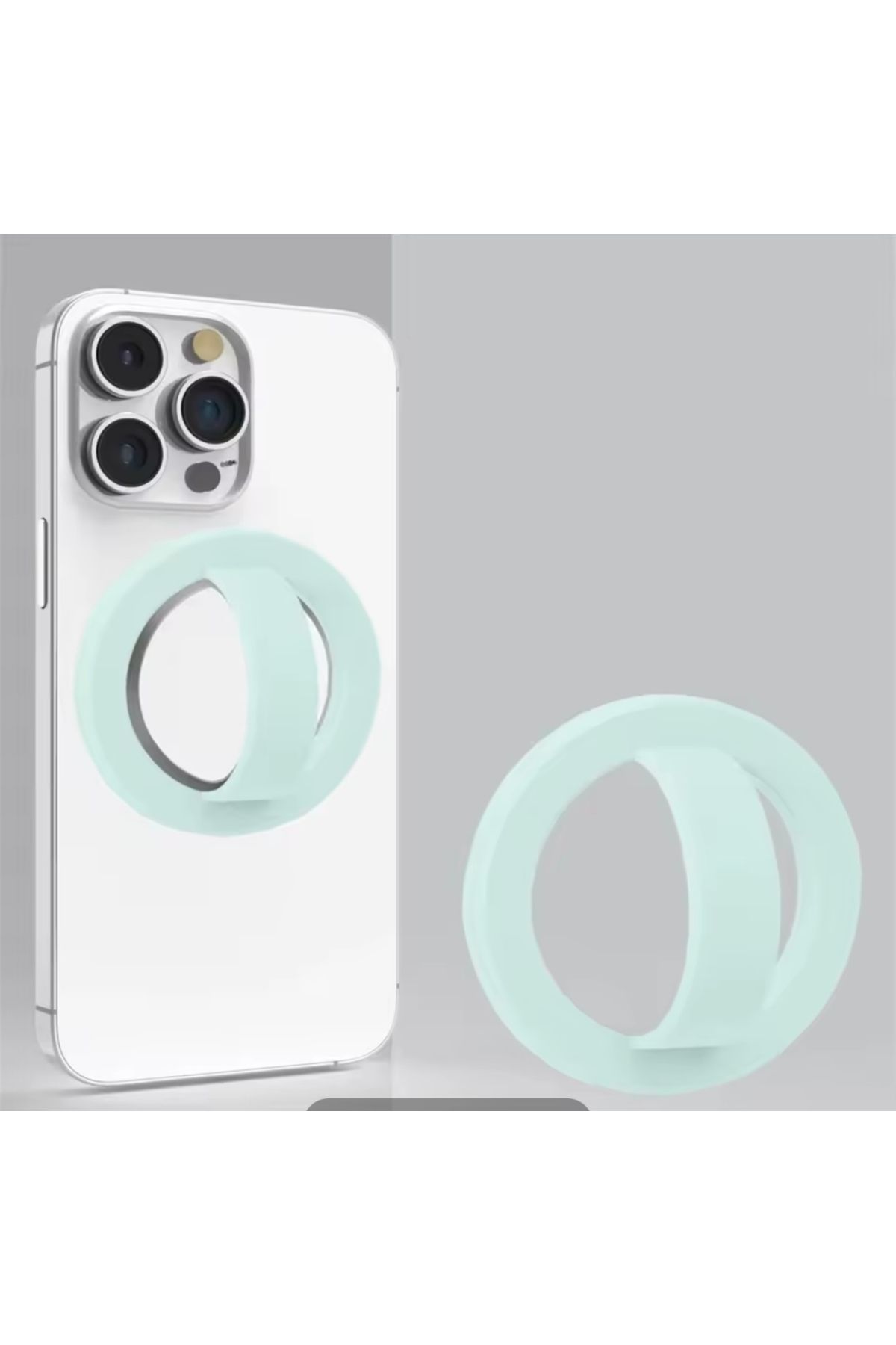 Kılıfsiparis Magnetik Magsafe Uyumlu Parmak Ring Silikon Stand