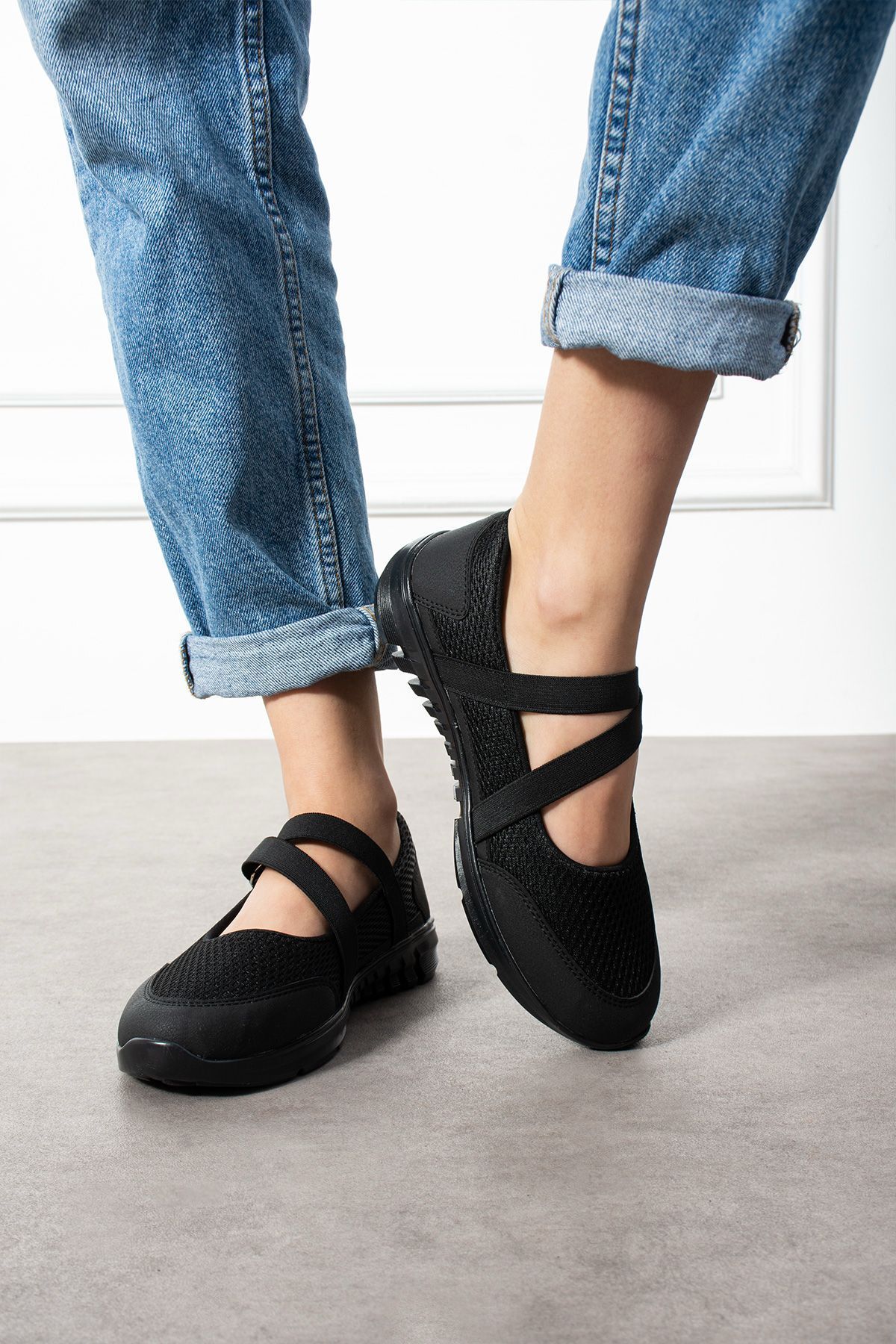 zaınexpress Kadın Siyah Ortopedik Sneaker