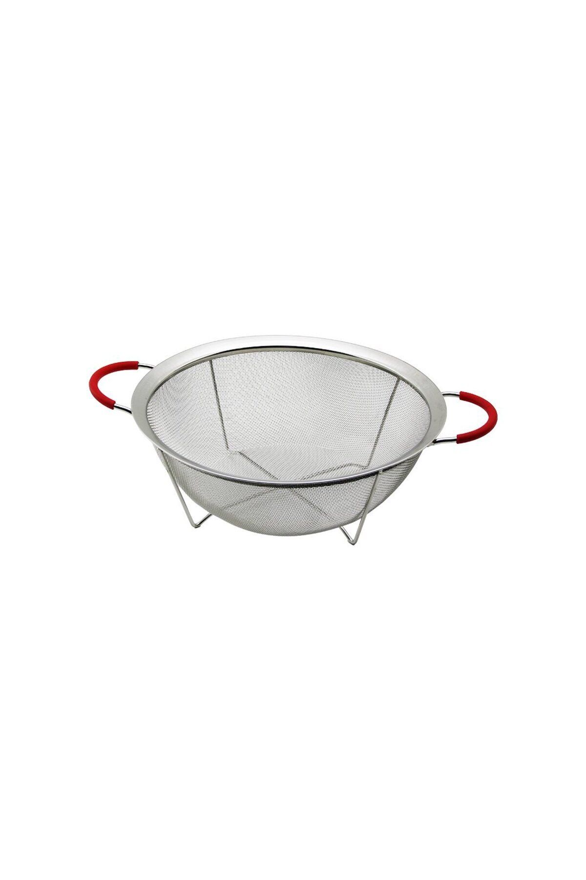 POEBGO FAMİLY'S 22CM TEL SEPET METAL SÜZGEÇ SİLİKON KILIFLI KULP METAL ÇERÇEVE - AYAK (5162)