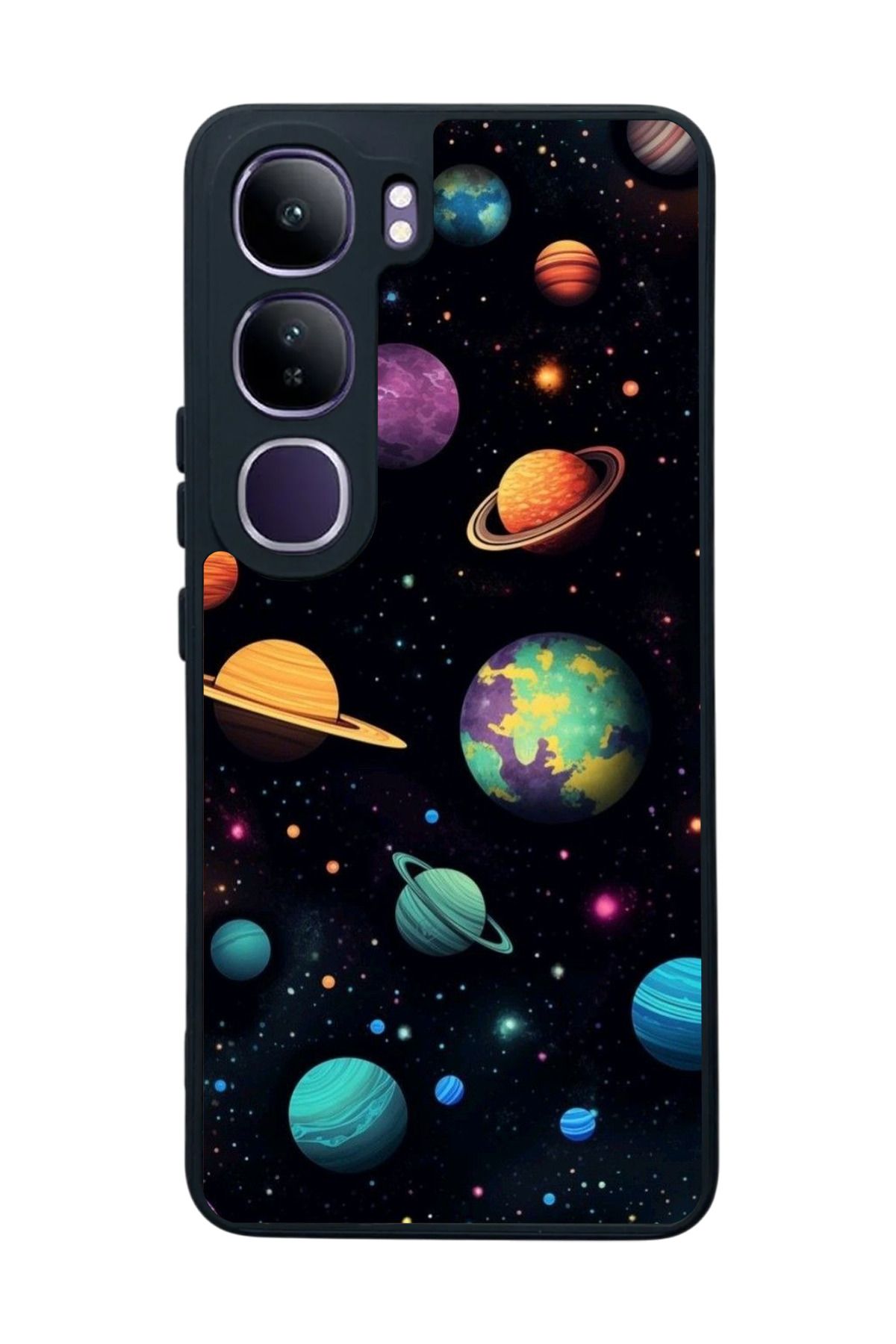 BGAKSESUAR Vivo V40 Lite Uyumlu Mat Siyah Kılıf – Yumuşak Silikon, Koruyucu, Şok Emici Kapak