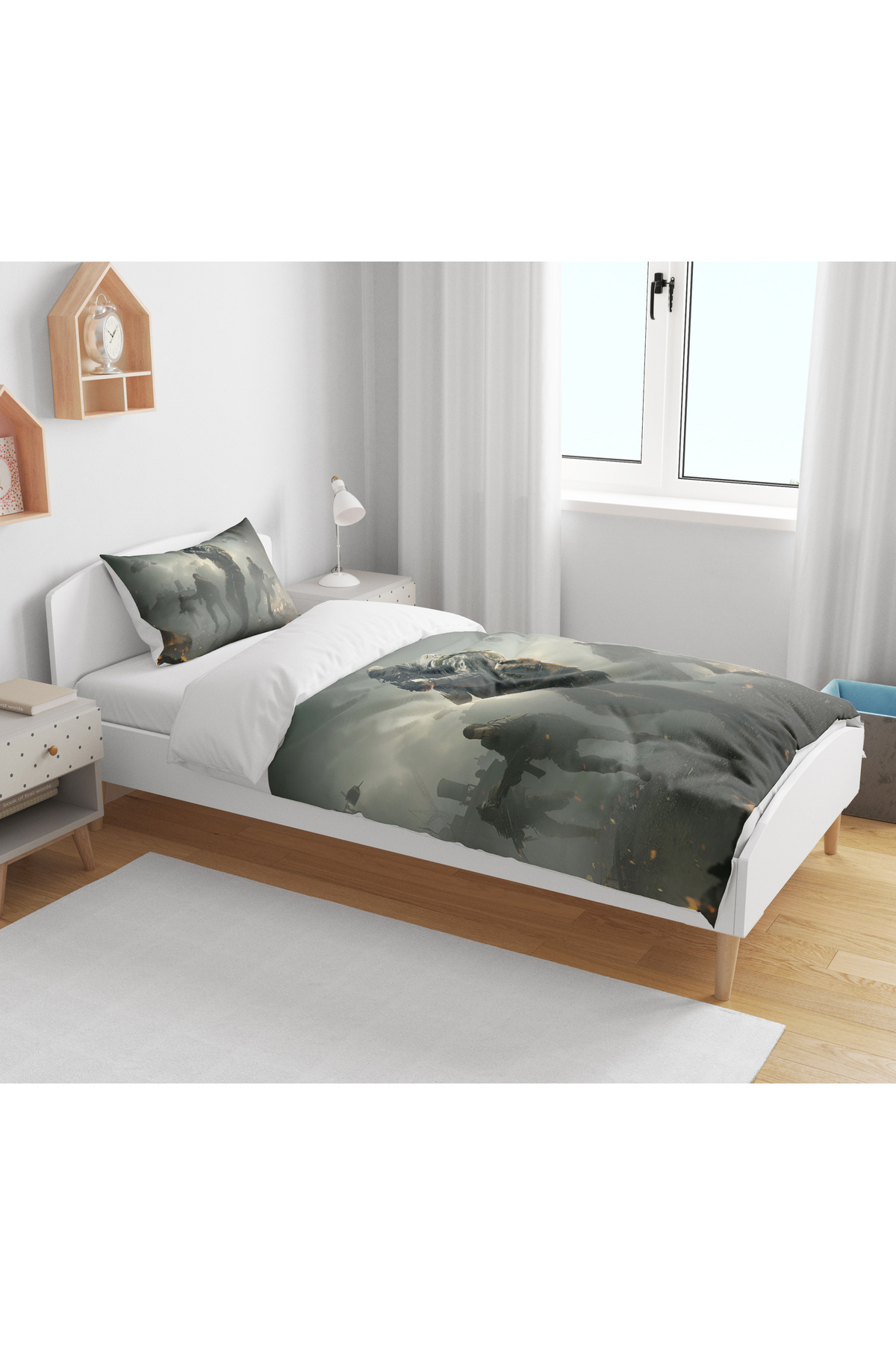 Home-Ghost Cod 3D Digital Printed Single Youth Duvet Cover Set Without Sheets 2