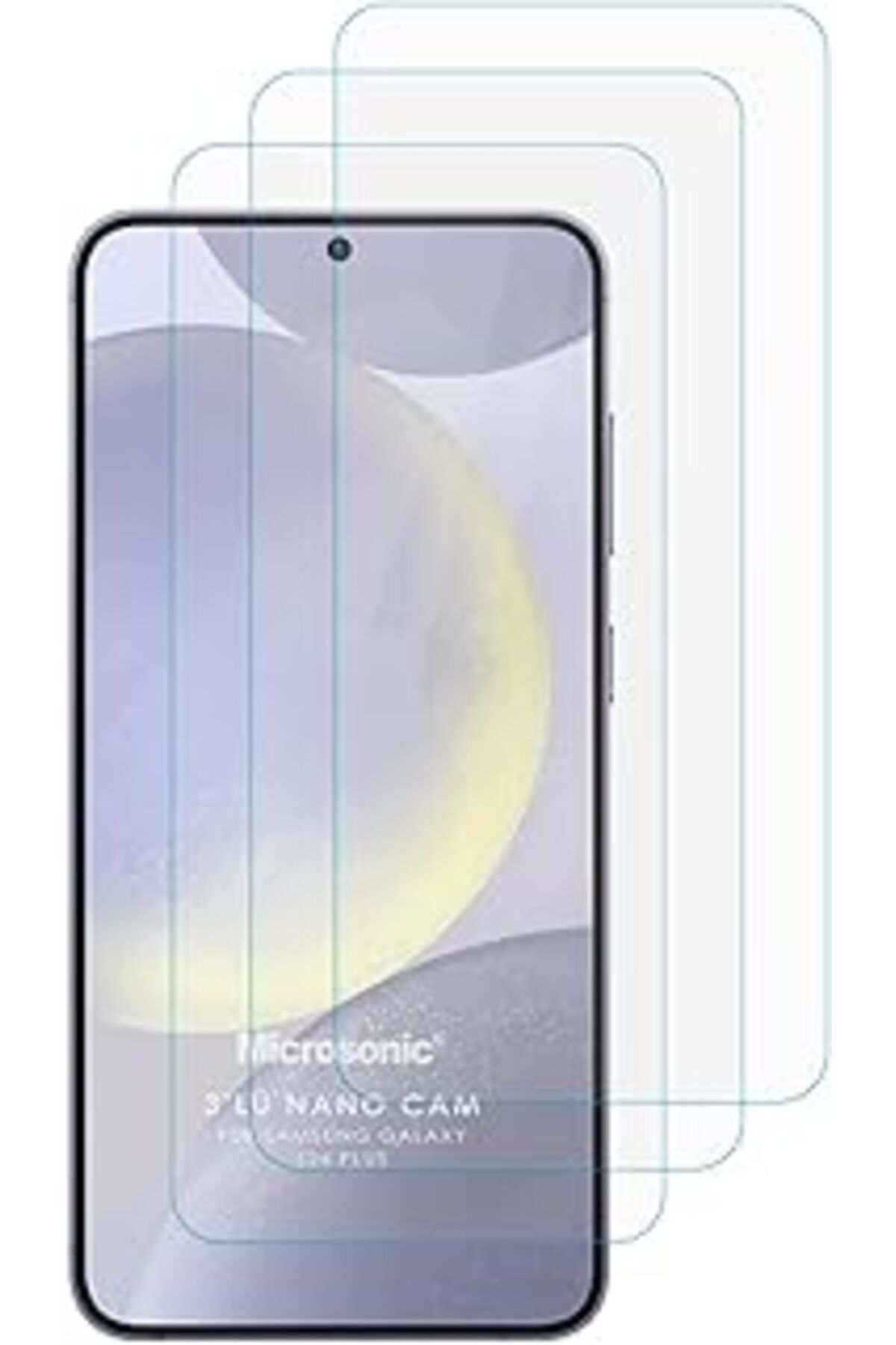 jupiter global bazaar Microsonic Samsung Galaxy S24 Plus Screen Protector Nano Glass Cam Ekran Koruyucu (3`Lü Paket) [Gal