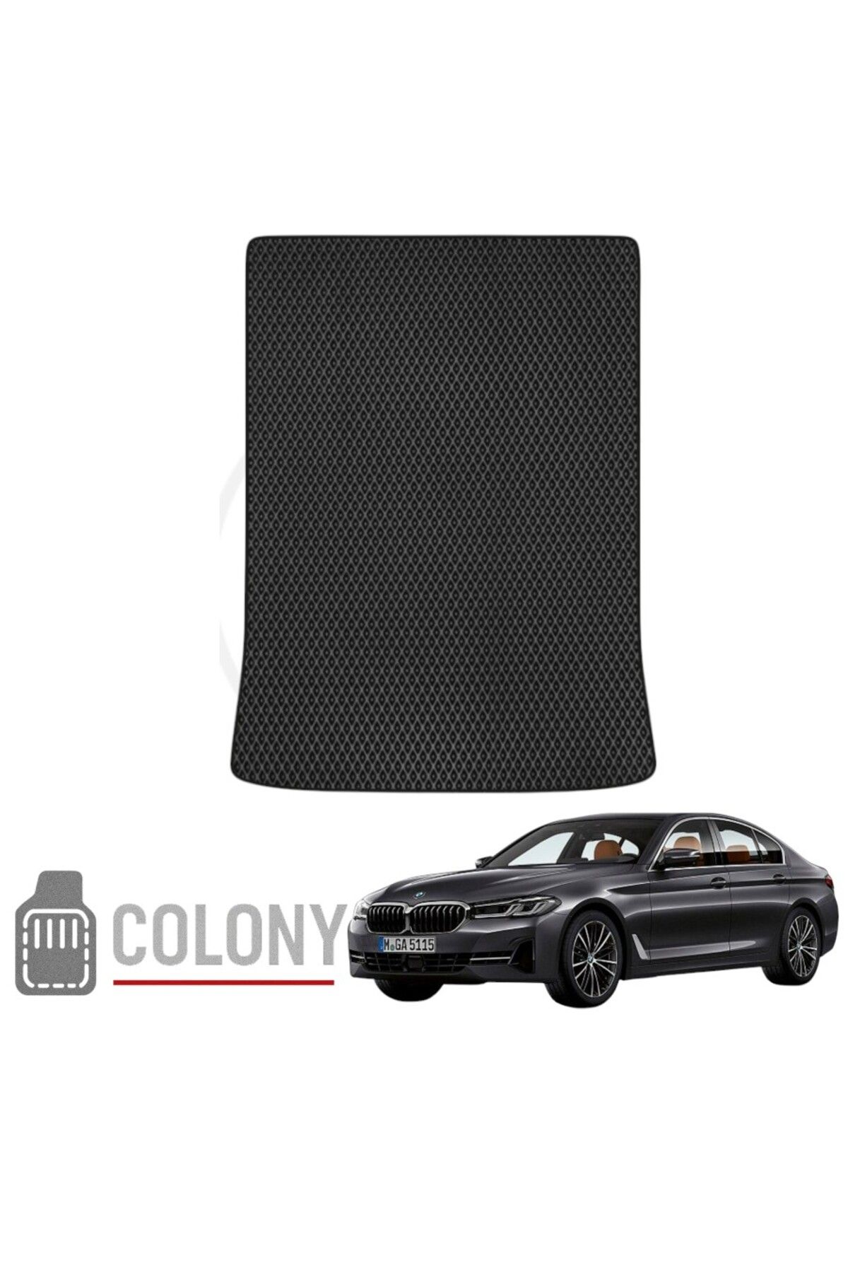 COLONY BMW 5 Series (G30) Sedan 2017+ Uyumlu Hücreli Premium Eva Oto Bagaj Paspası & Bagaj Havuzu