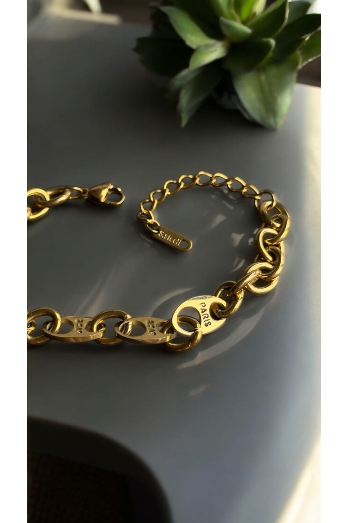 İNN JEWELLERY Çelik Bileklik Kararmaz Antialerjik Zincir Figürlü (2 Yıl İthalatçı Garantili)