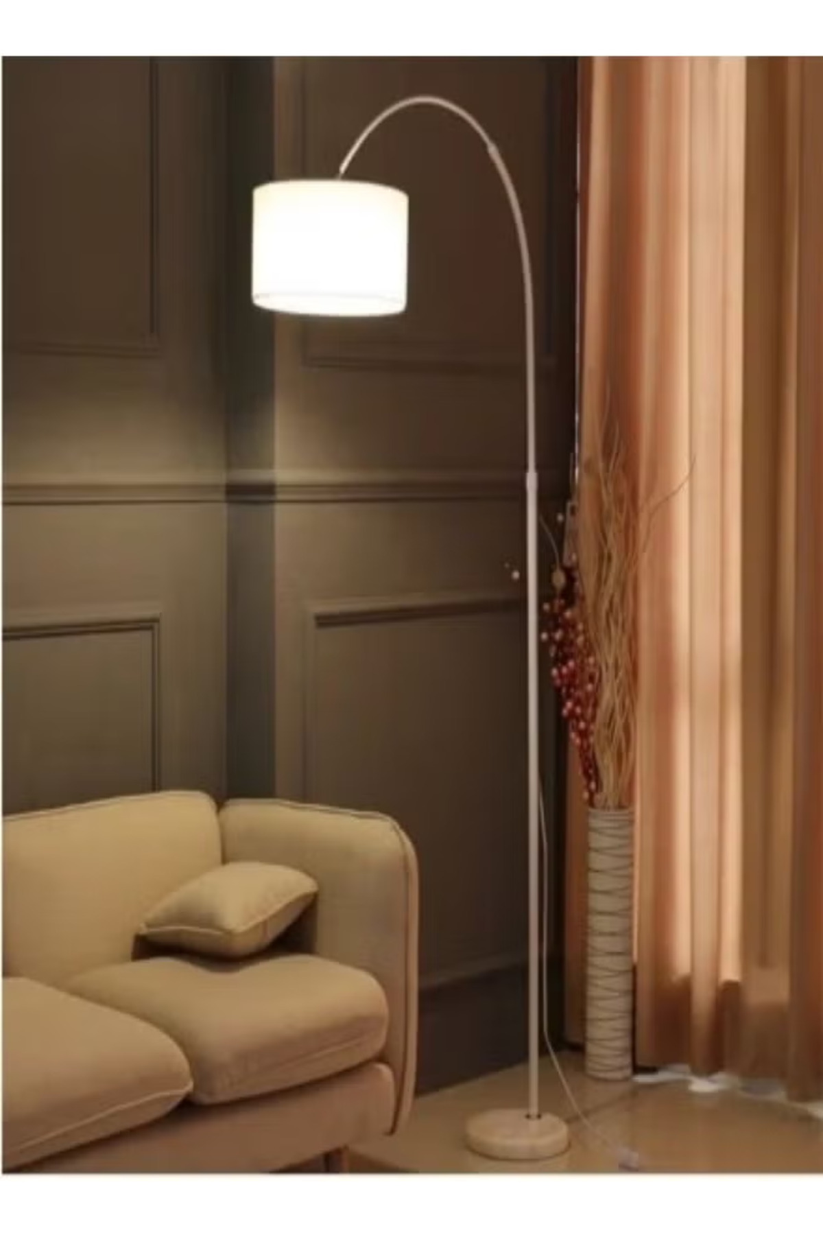 مصباح أرضي عمودي بسيط من دومويك نورديك، يحمي العين، مزود بإضاءة ثلاثية الألوان بقوة 12 واط