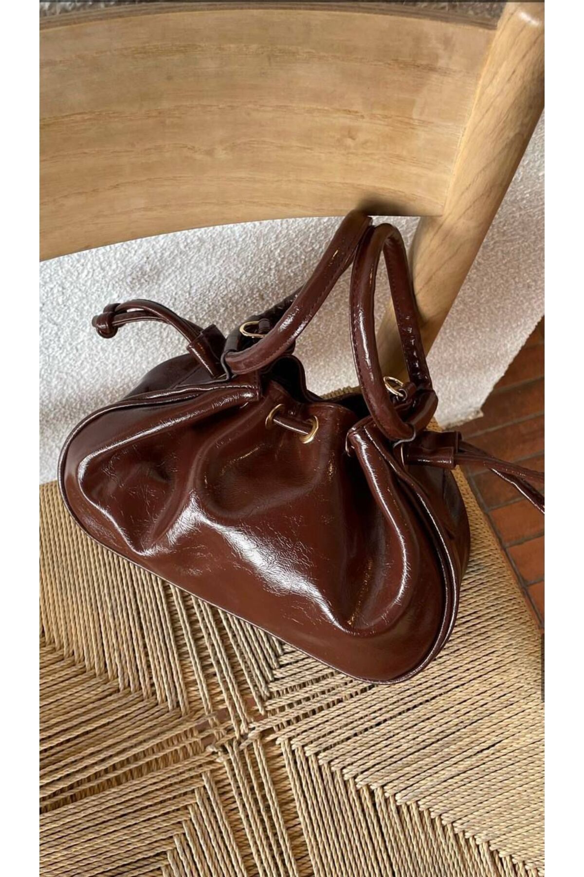 LEAUDER WOMEN KADIN BÜZGÜLÜ İÇ ASTARLI HOBO EL ÇANTASI