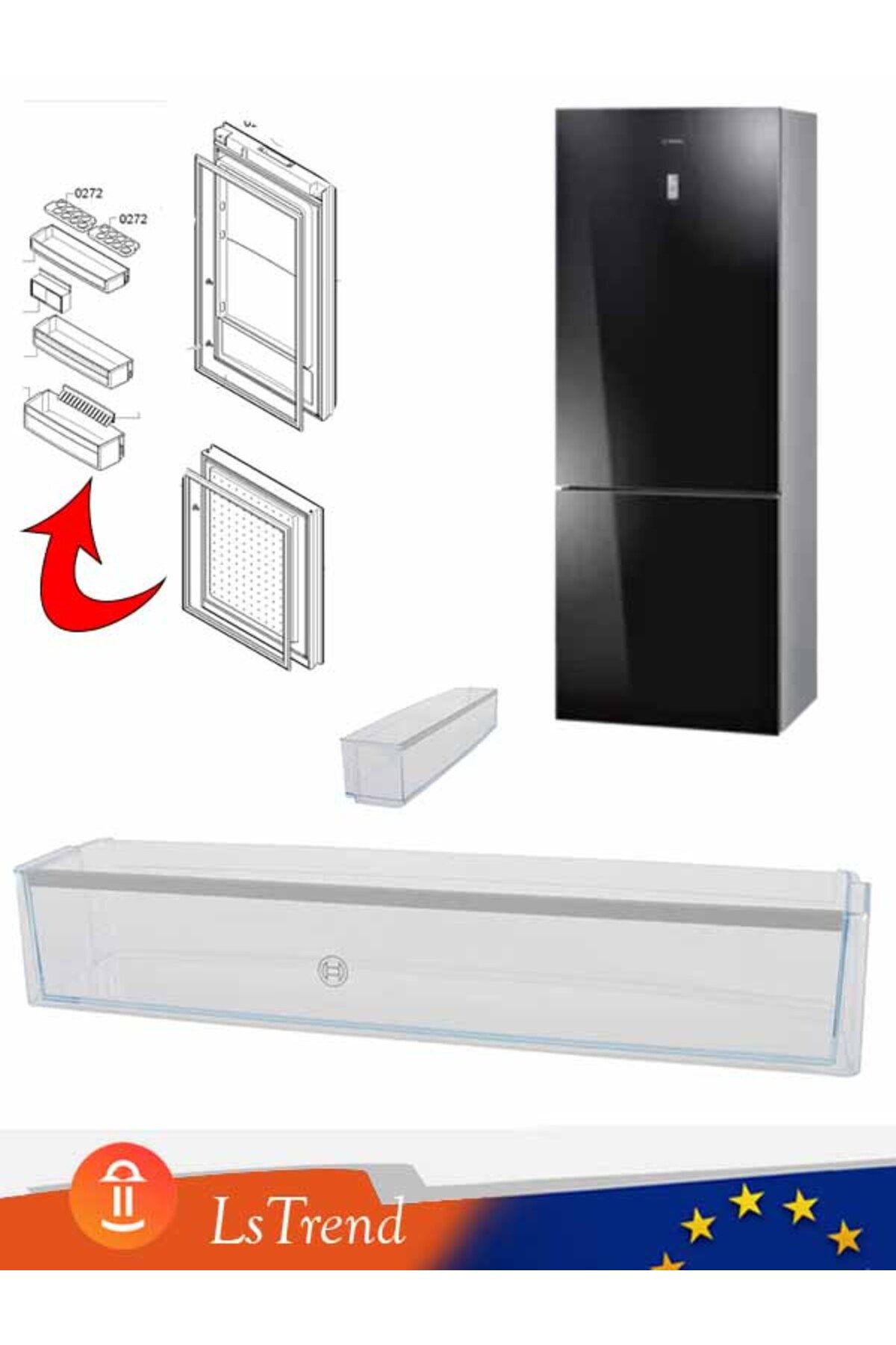 Ls Trend Bosch Buzdolapları ile uyumlu şişe rafı ( Cihazınız ile uyumluluk sorunuz)