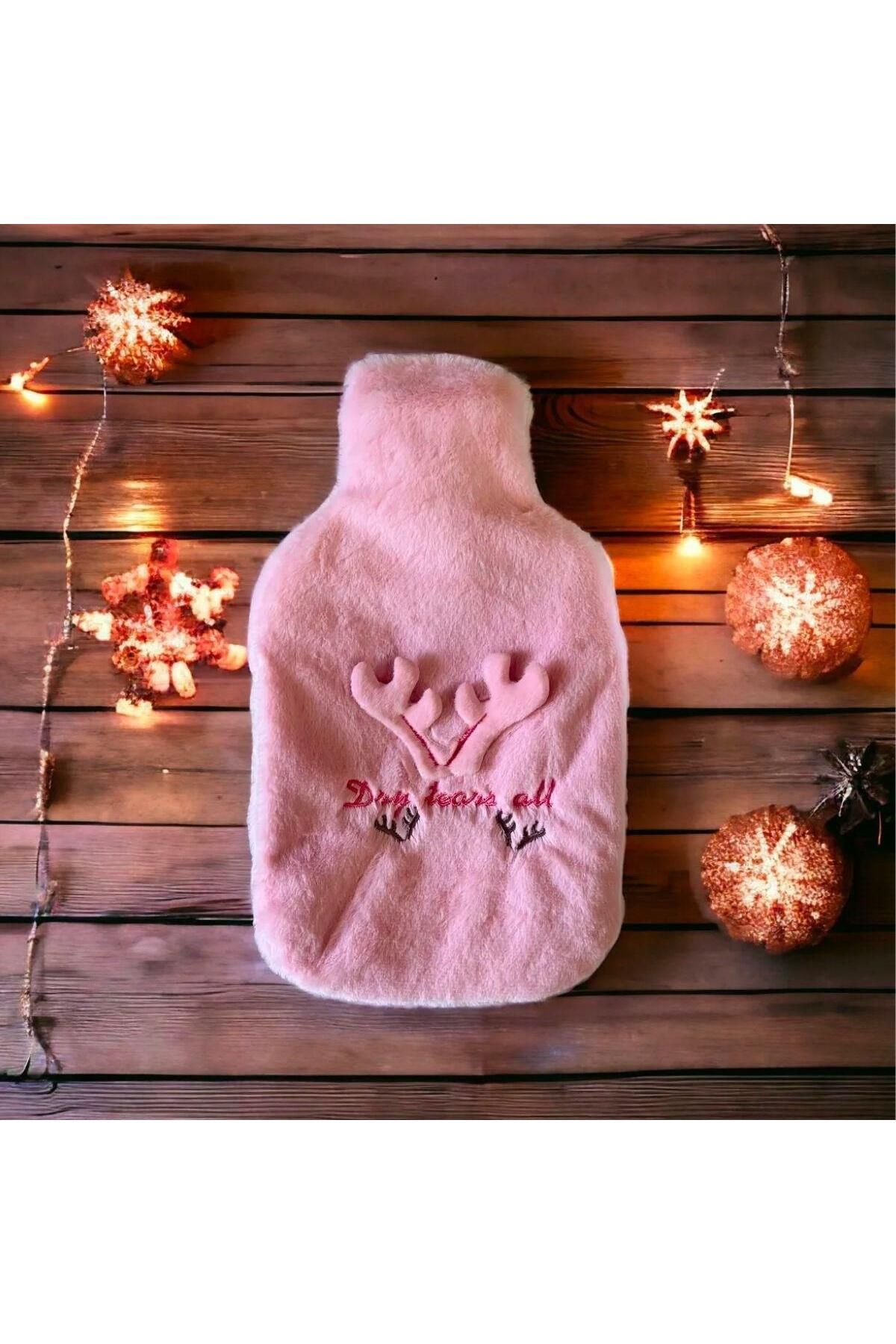 POEBGO FAMİLY'S 2 Litrelik Geyikli Model Peluş Kılıflı Sıcak Su Torbası (5162)