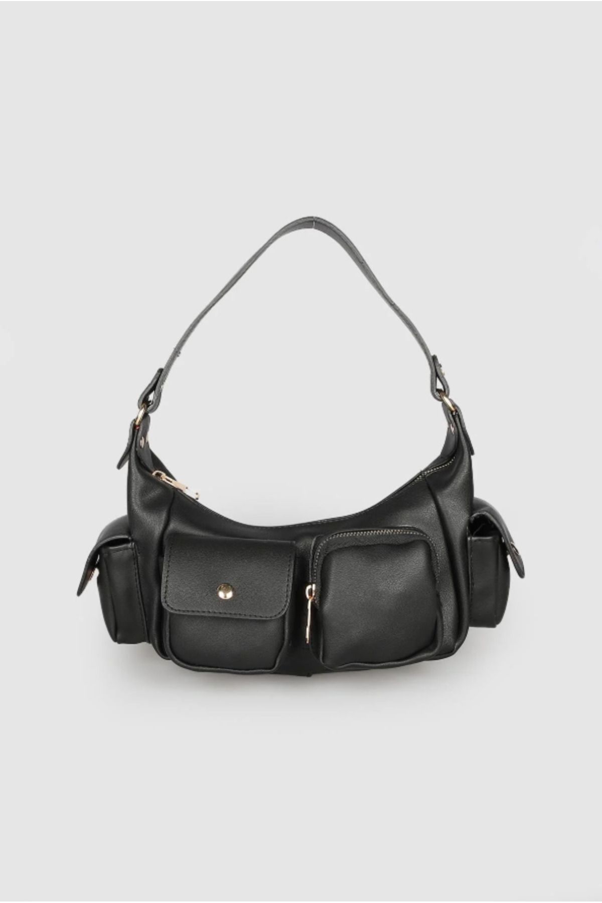 Tugchic Bags Kadın Sabers Baget Cep Detaylı Çanta Siyah