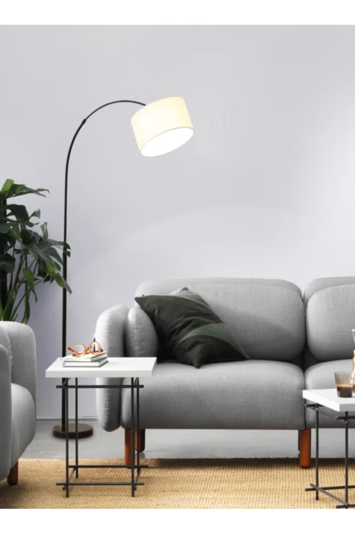 مصباح أرضي عمودي بسيط من دومويك نورديك، يحمي العين، مزود بإضاءة ثلاثية الألوان بقوة 12 واط