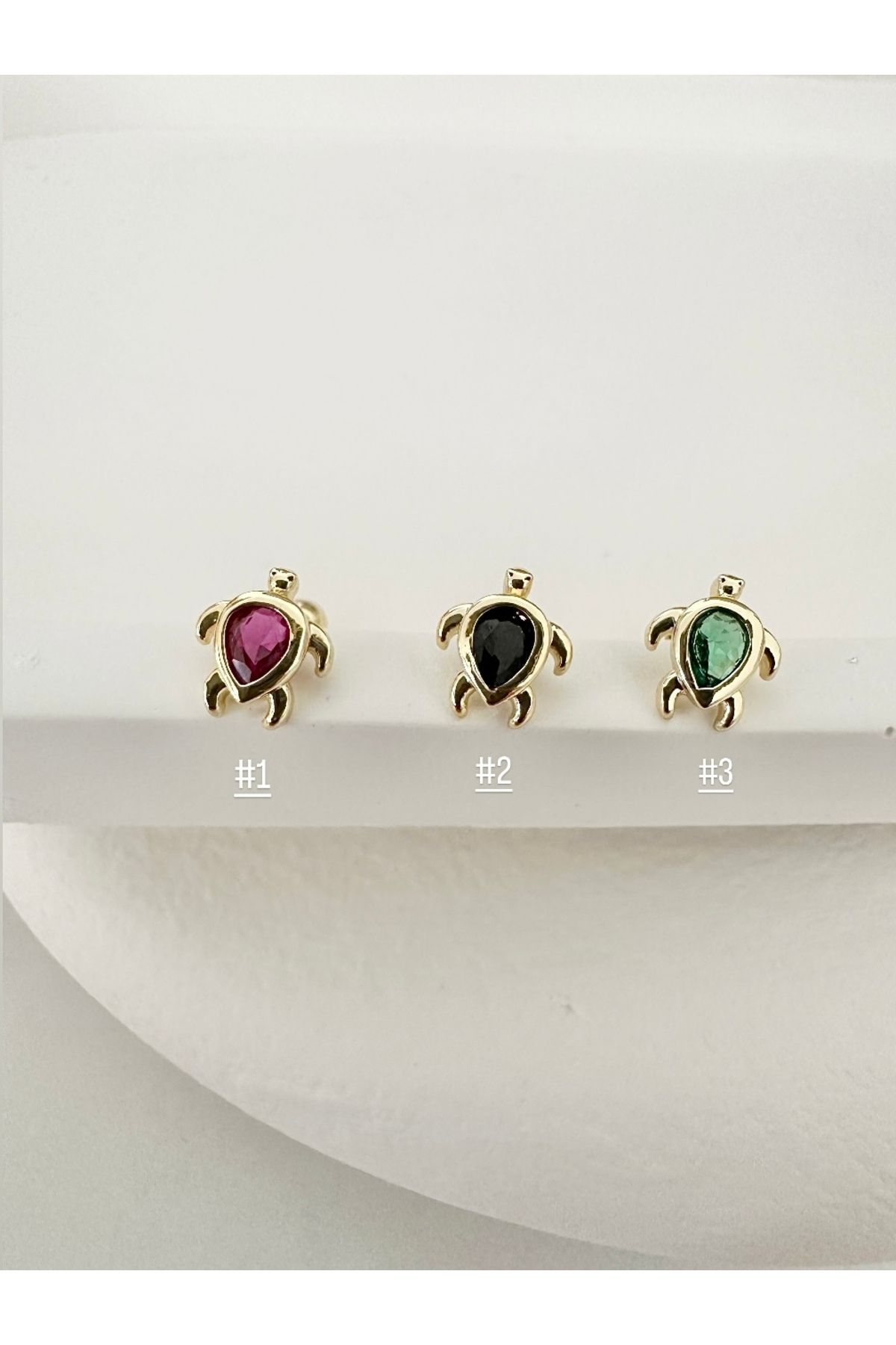 My Bellas Jewels Cerrahi Çelik Kaplymbapa Piercing Küpe, Helix, Tragus, Flat, Lobe Uyumlu (1 Adet)