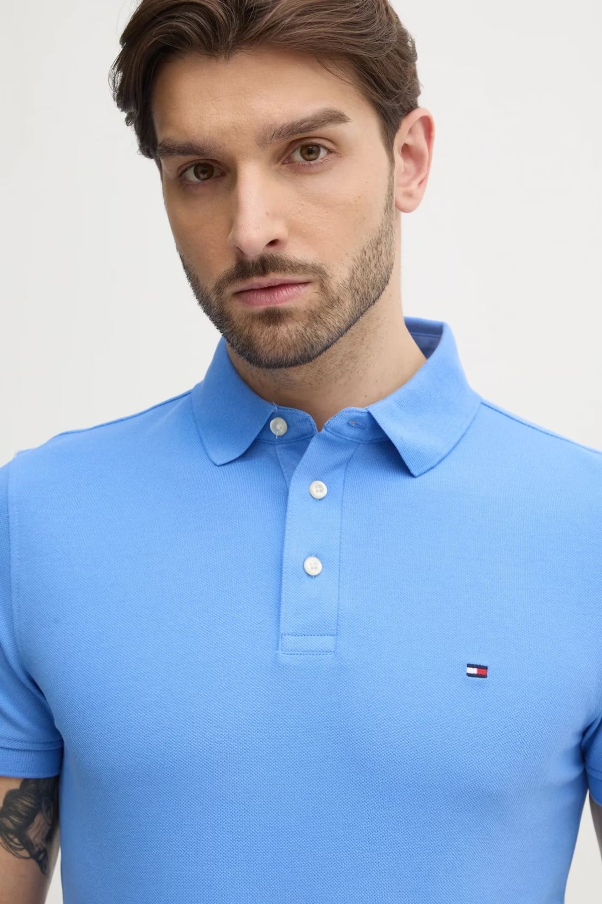 Tommy Hilfiger Sport ""Tommy Hilfiger Organik Pamuk Polo Erkek T-Shirt