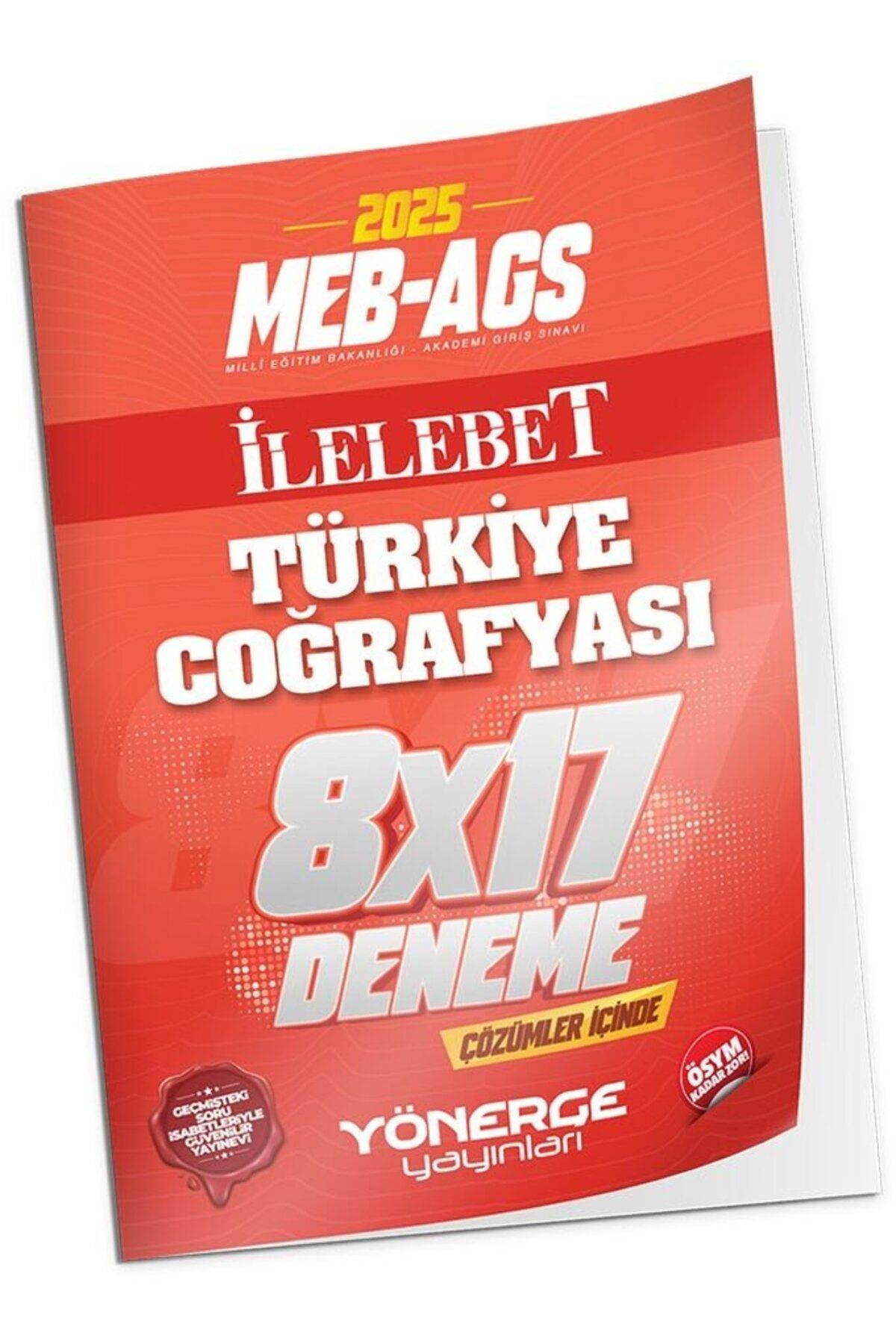 Yönerge Yayınları Yönerge 2025 MEB-AGS Türkiye Coğrafyası İLELEBET 8x17 Deneme Çözümlü Yönerge Yayınları