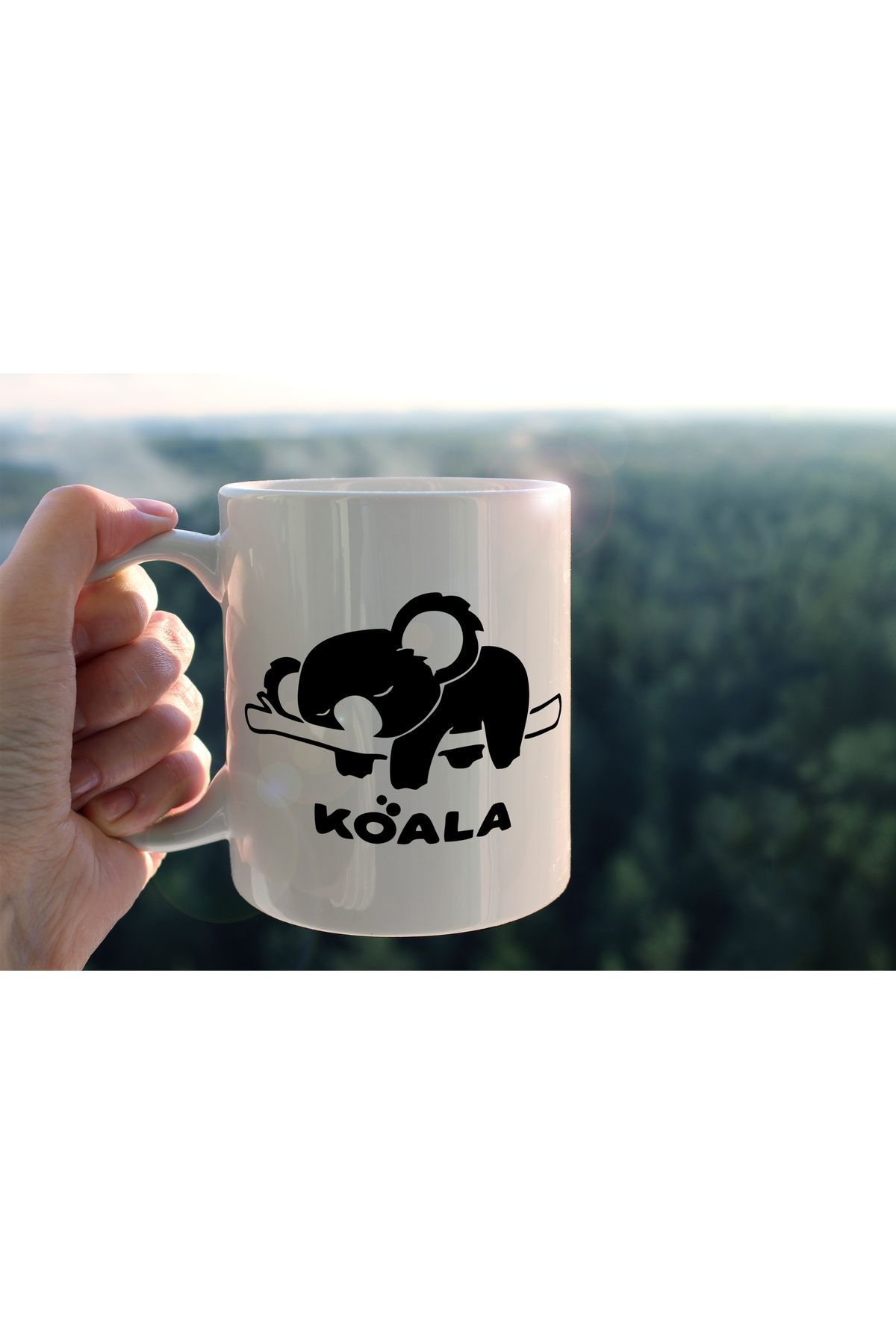 hediyenebak Koala Baskılı Seramik Kahve Çay Kupası