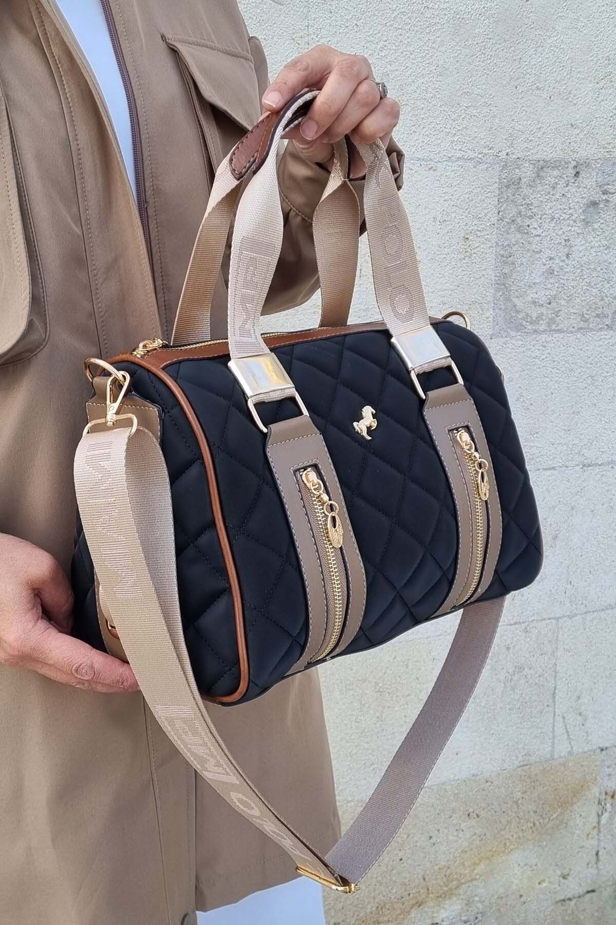 Miami Polo Club Kadın Kapitone Desenli El & Omuz Çantası