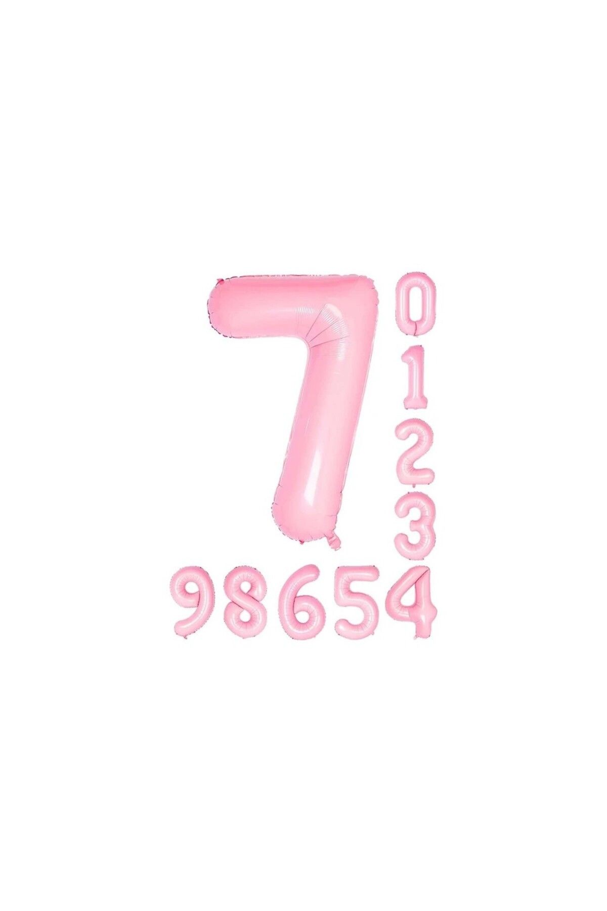 Papatya Party Pembe Rakam Folyo Balon Yaş Pembe Balon 34'' 76 cm Sayı Balon Uçan Balon Helyum Balon