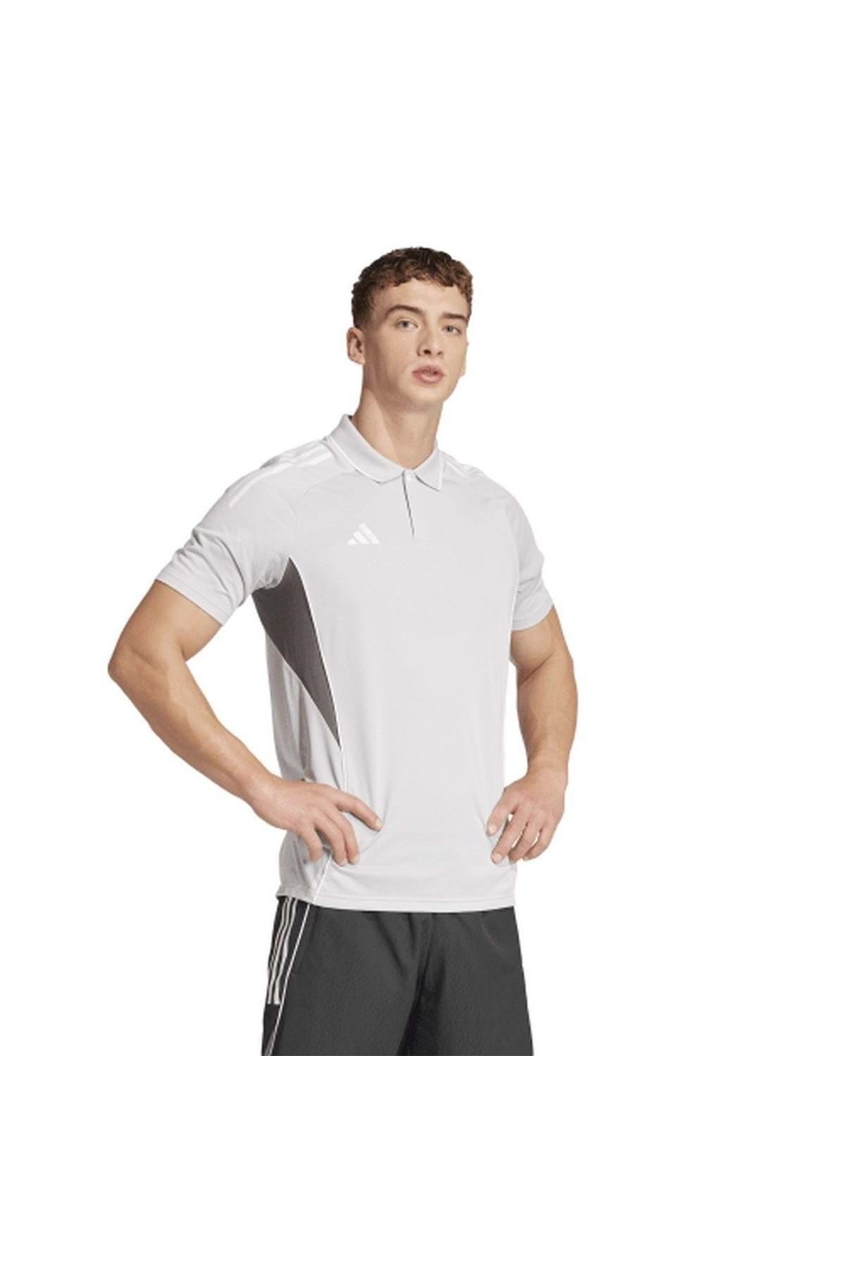 adidas-Tiro 25 Competition Polo Neck T-Shirt Men's T-Shirt Gray 4