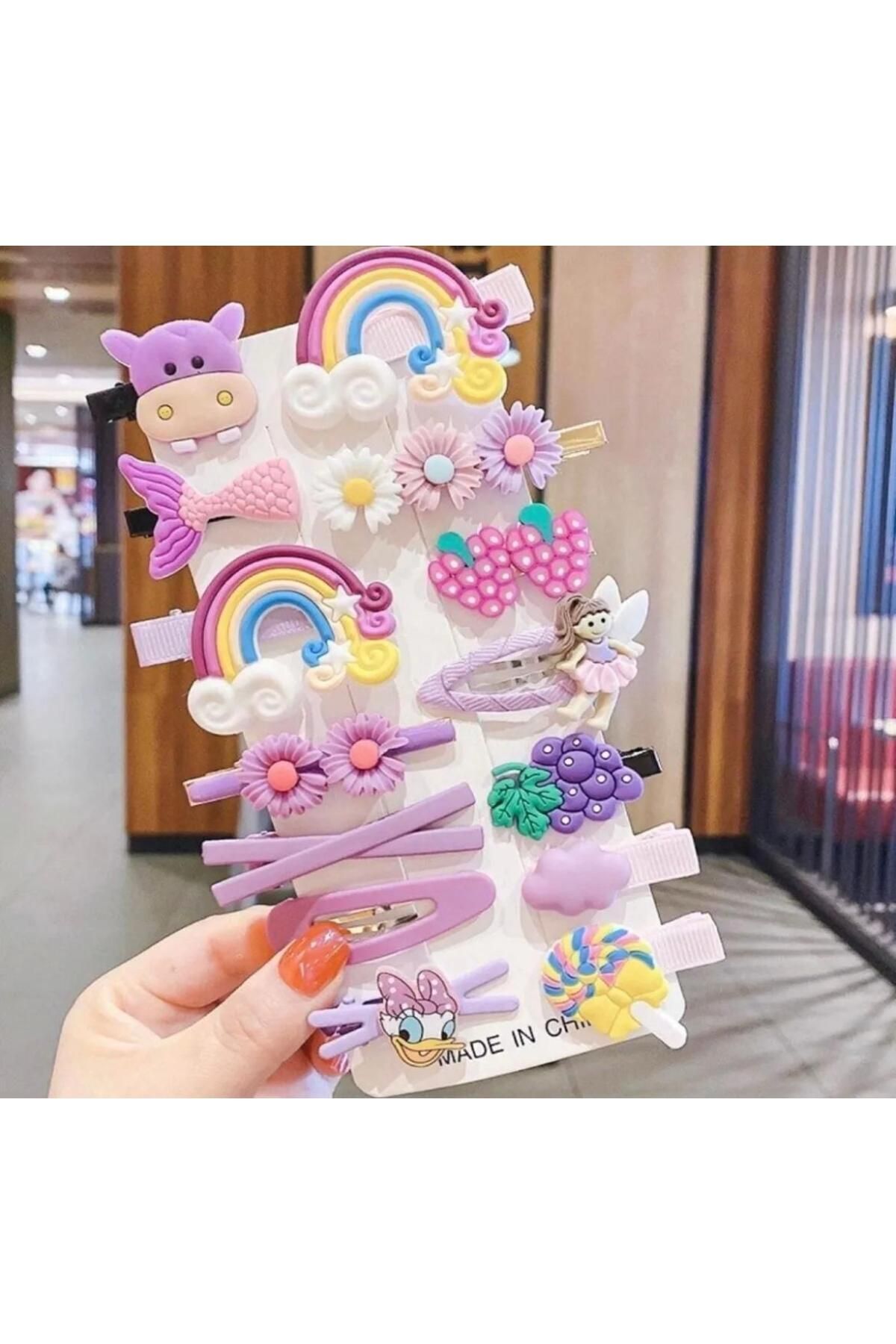 Chocuk Kız Bebek Ve Çocuk Pens Toka Seti Mor