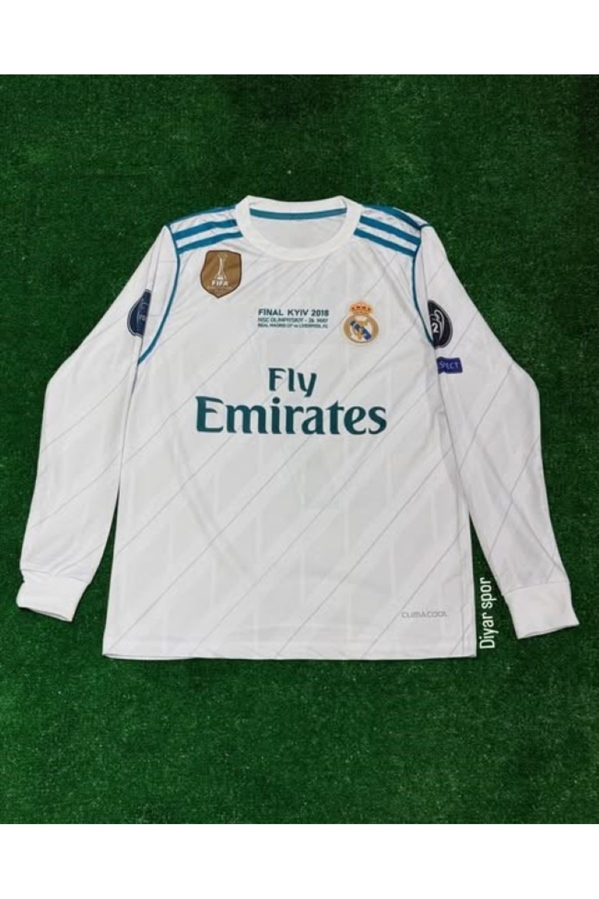 Lion Spor R'eal M'adrid 2018 Kyiv Finali C'ristiano Ronaldo Uzun Kollu Retro Forma