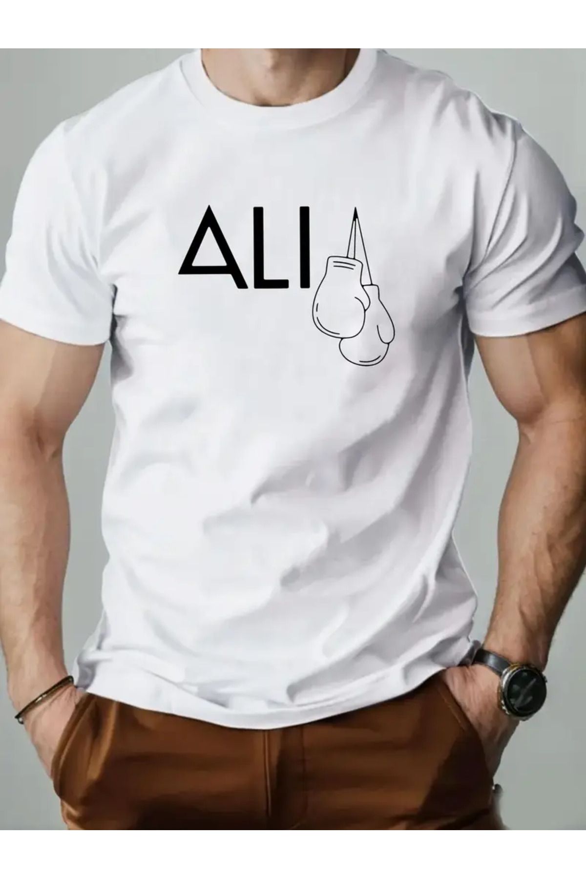 AEMİ Unisex Baskılı Oversize Bisiklet Yaka T-shirt