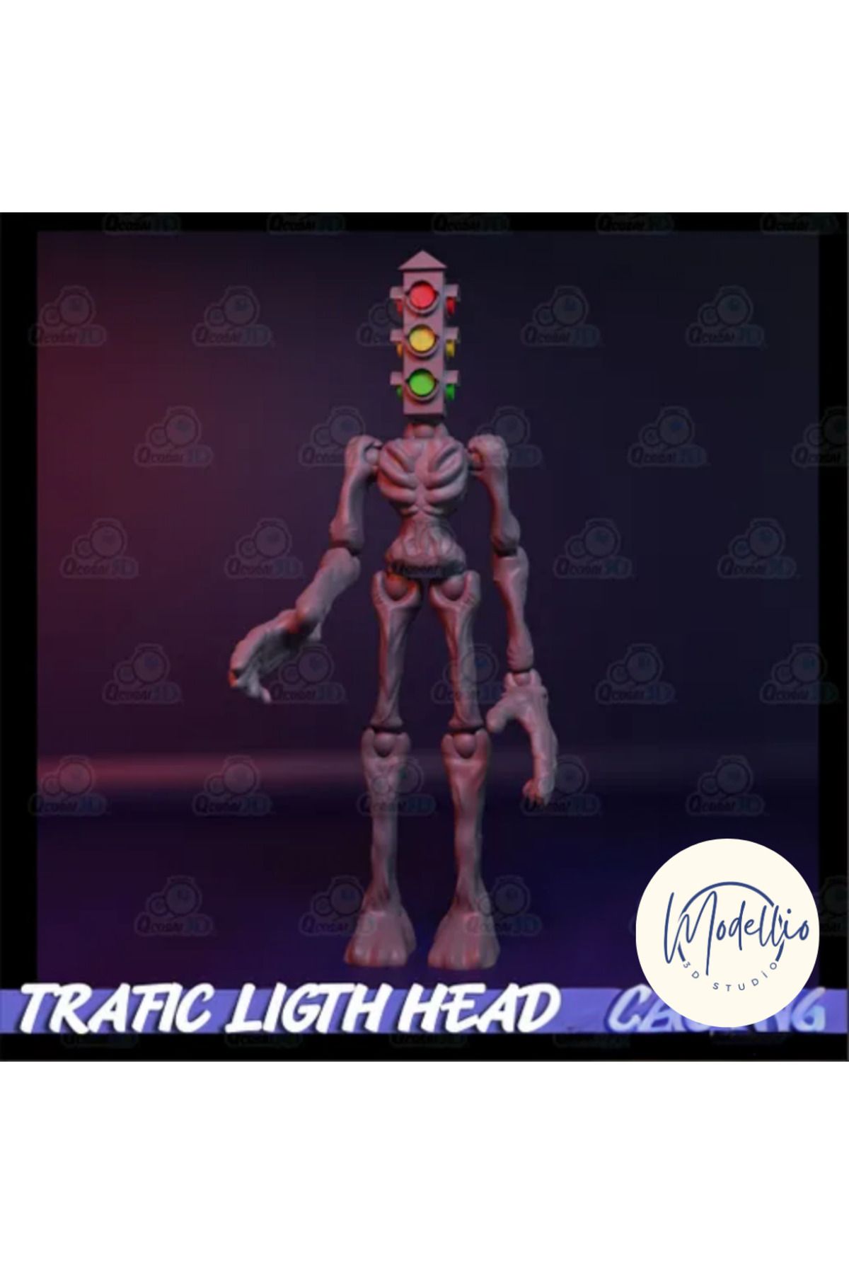 Modellio3D Trafik Işığı Başı