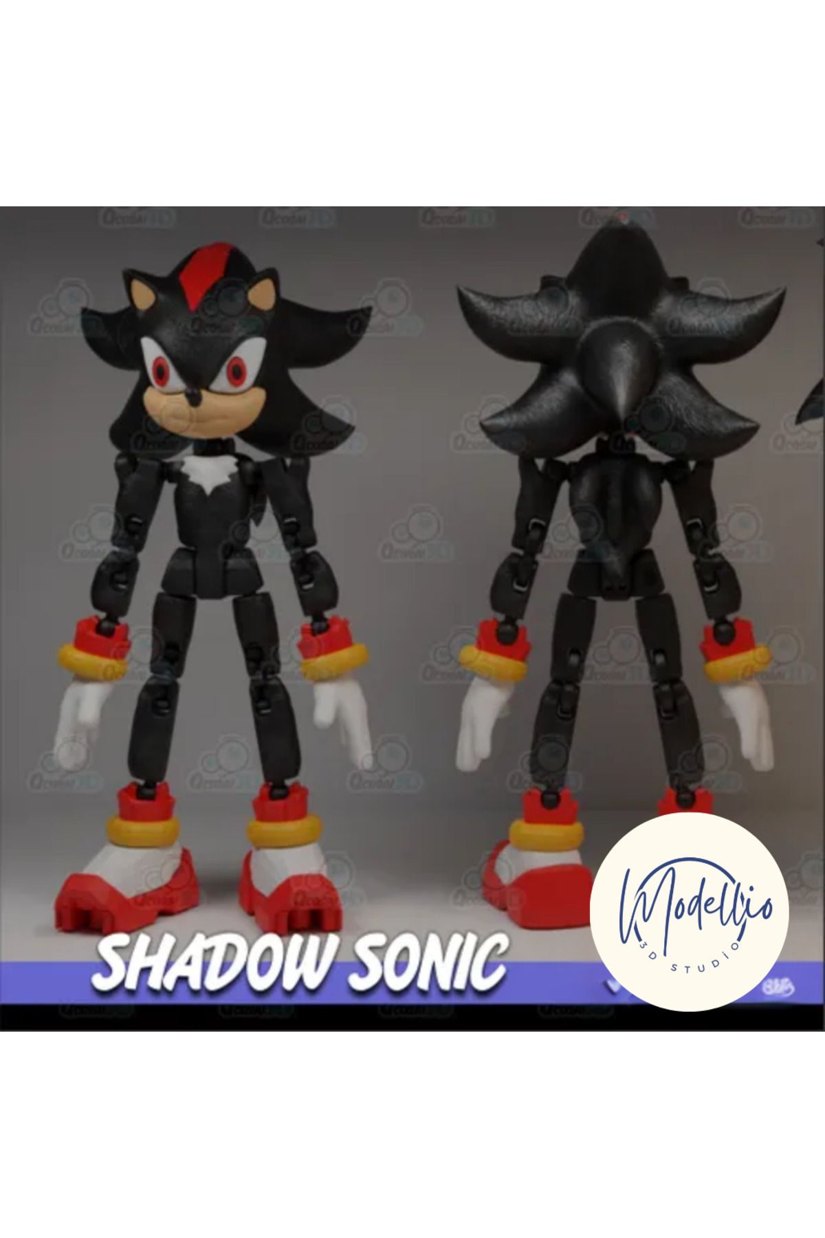 Modellio3D Sonic Shadow Hareketli Figür