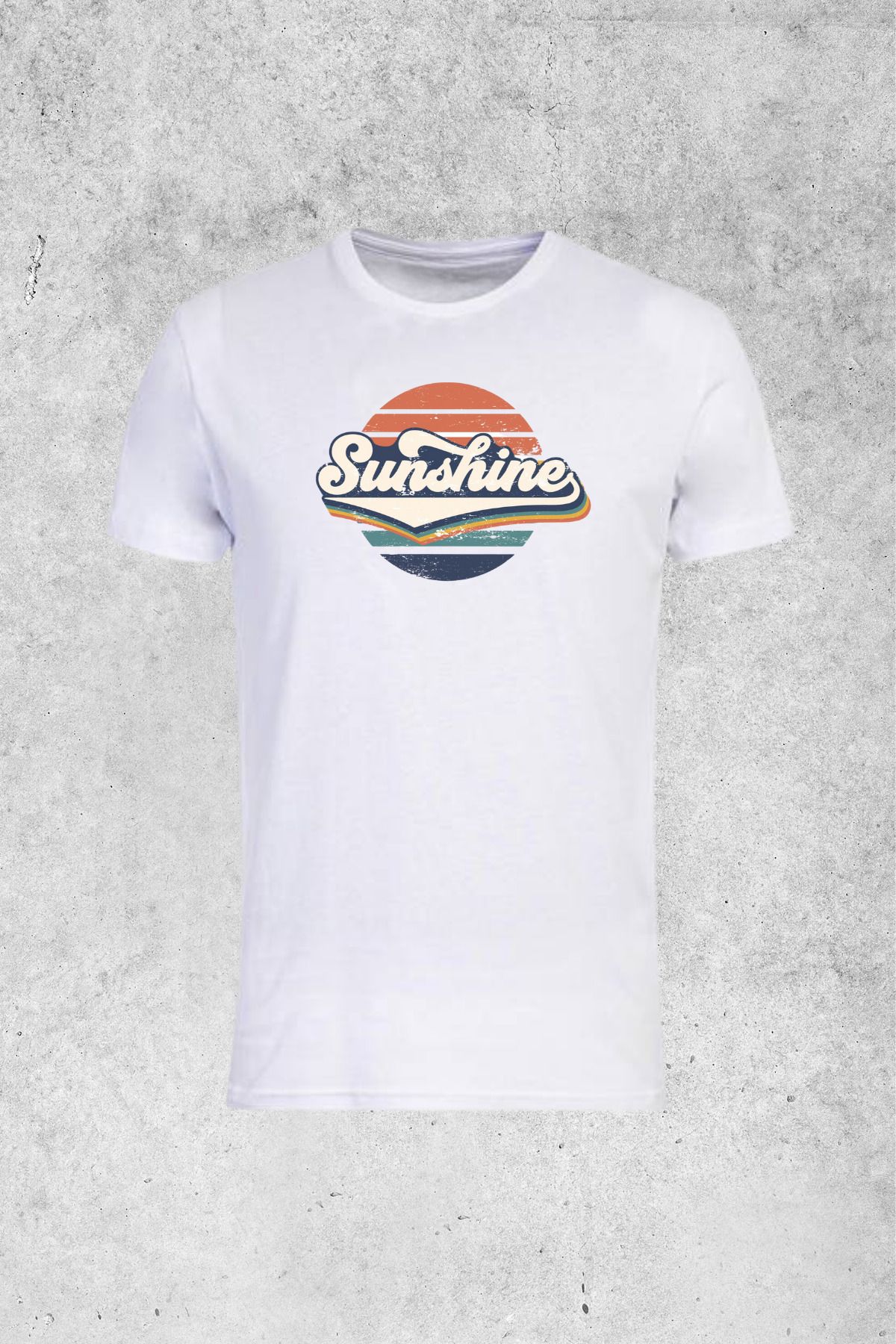 MOLICO BASİC unisex sıfır yaka kısa kollu SUNSHİNE baskılı tshirt