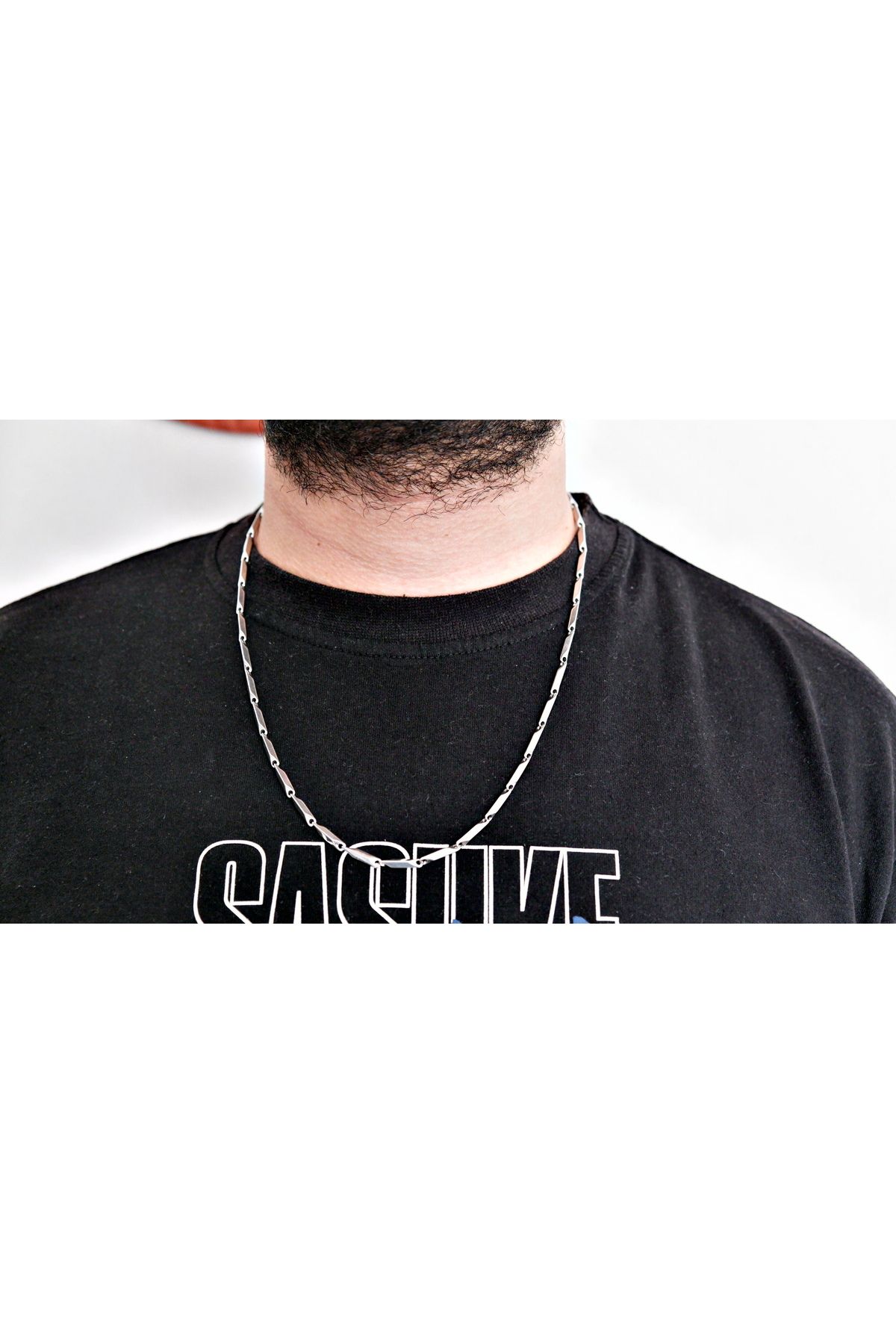 Bal Küpü Jewelry Silver Bakla Erkek Çelik Kolye