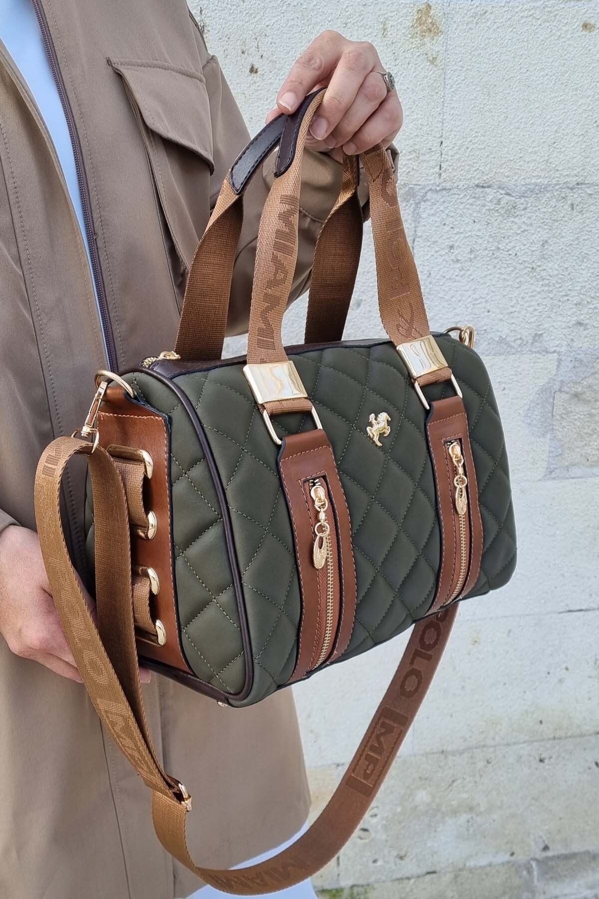 Miami Polo Club Kadın Kapitone Desenli El & Omuz Çantası