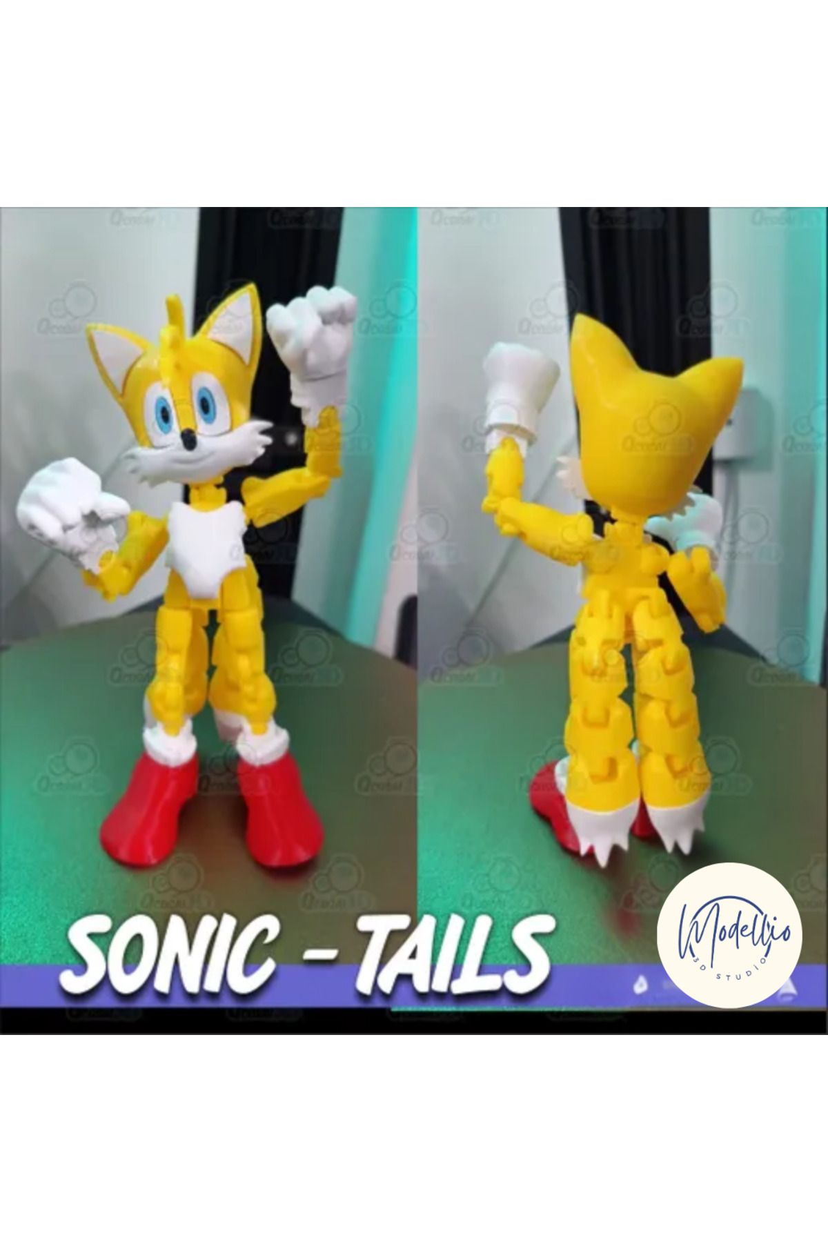 Modellio3D Tails- Sarı Sonic
