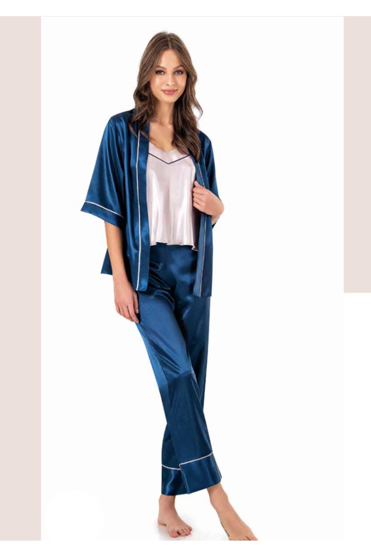 Fily İç Giyim MOONGİRL Üçlü Saten Pijama Takımları
